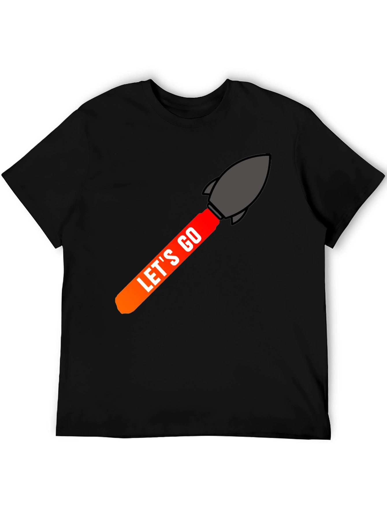 Lets Go Rocket Graphic Tee - Black