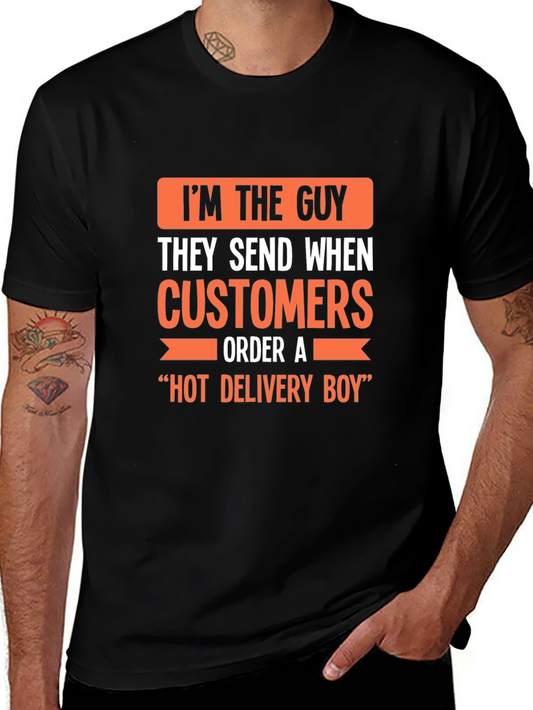 Hot Delivery Boy Funny Graphic T-Shirt