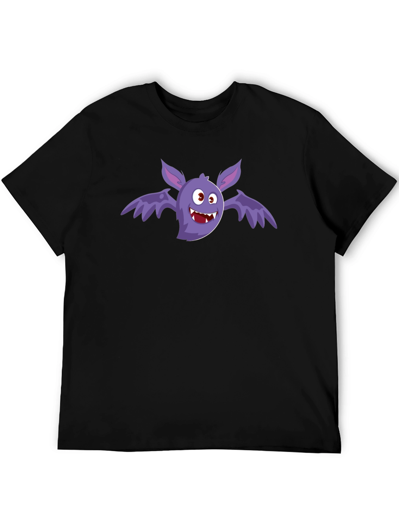Spooky Bat Graphic Black T-Shirt