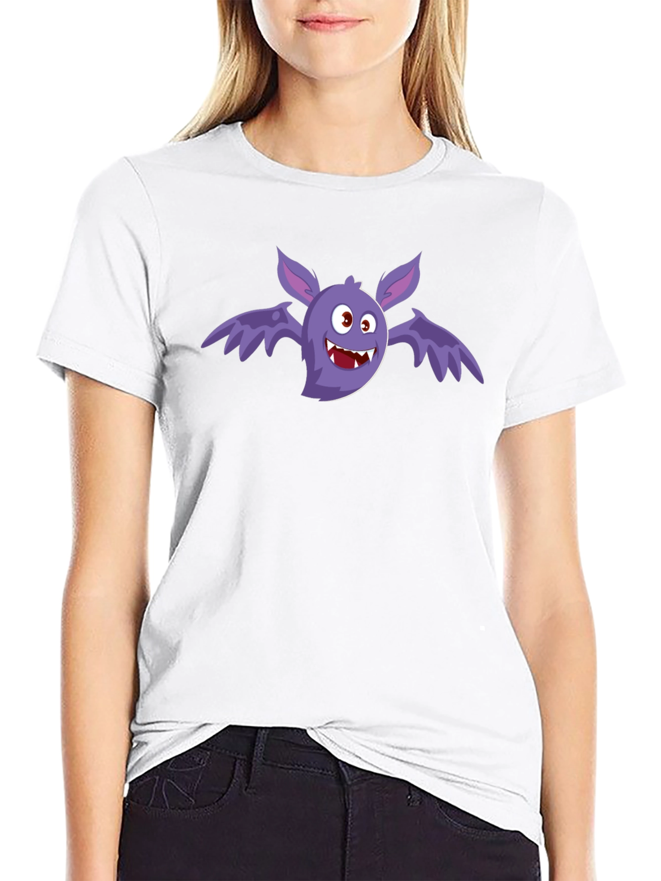 Spooky Bat Graphic Black T-Shirt