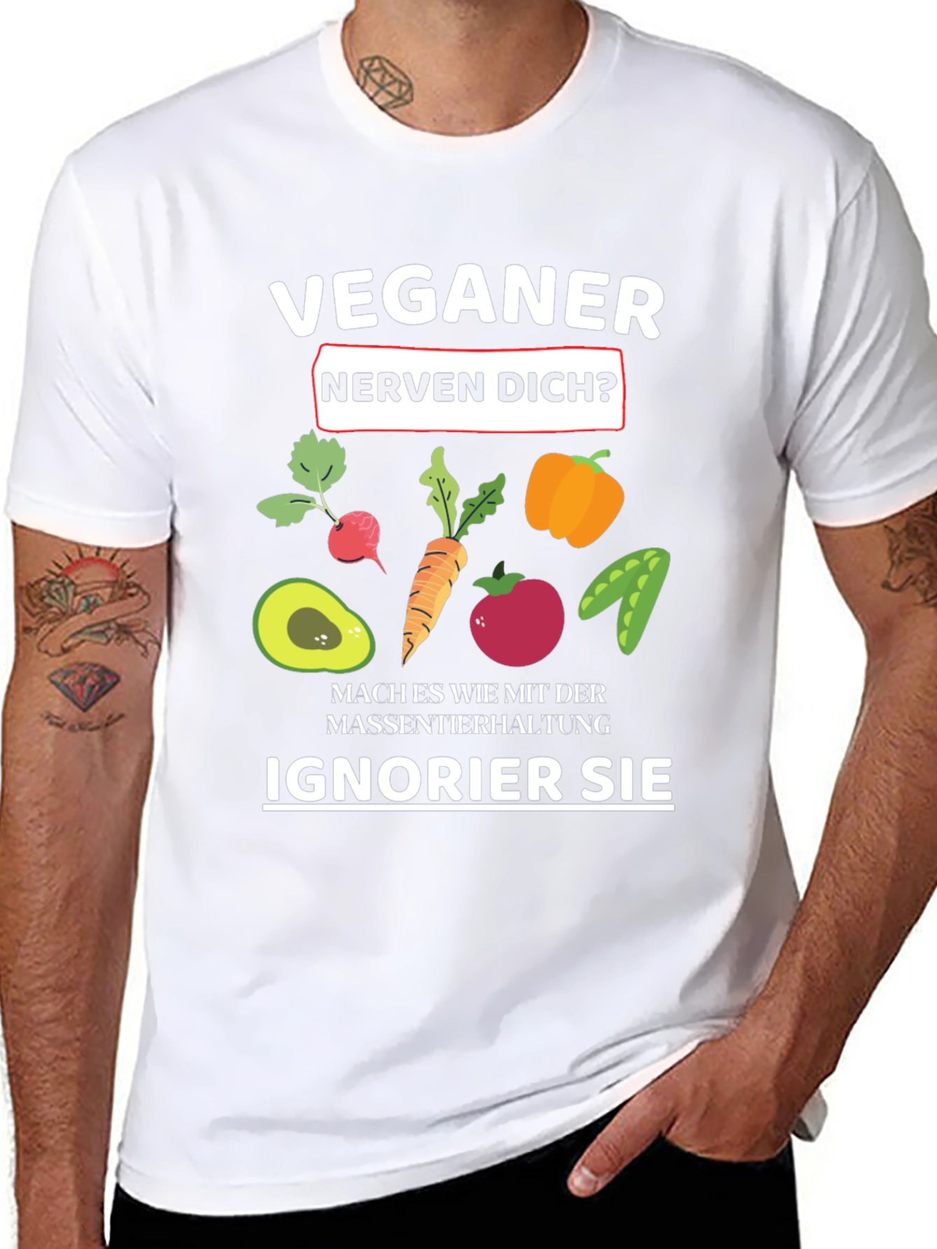Vegan Slogan T-Shirt - Black Vegan Humor Tee