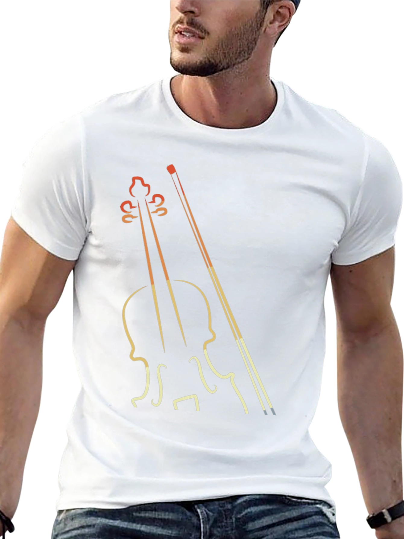 Violin Graphic Tee - Musician T-Shirt
