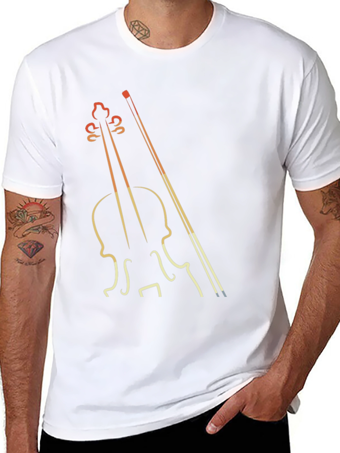 Violin Graphic Tee - Musician T-Shirt