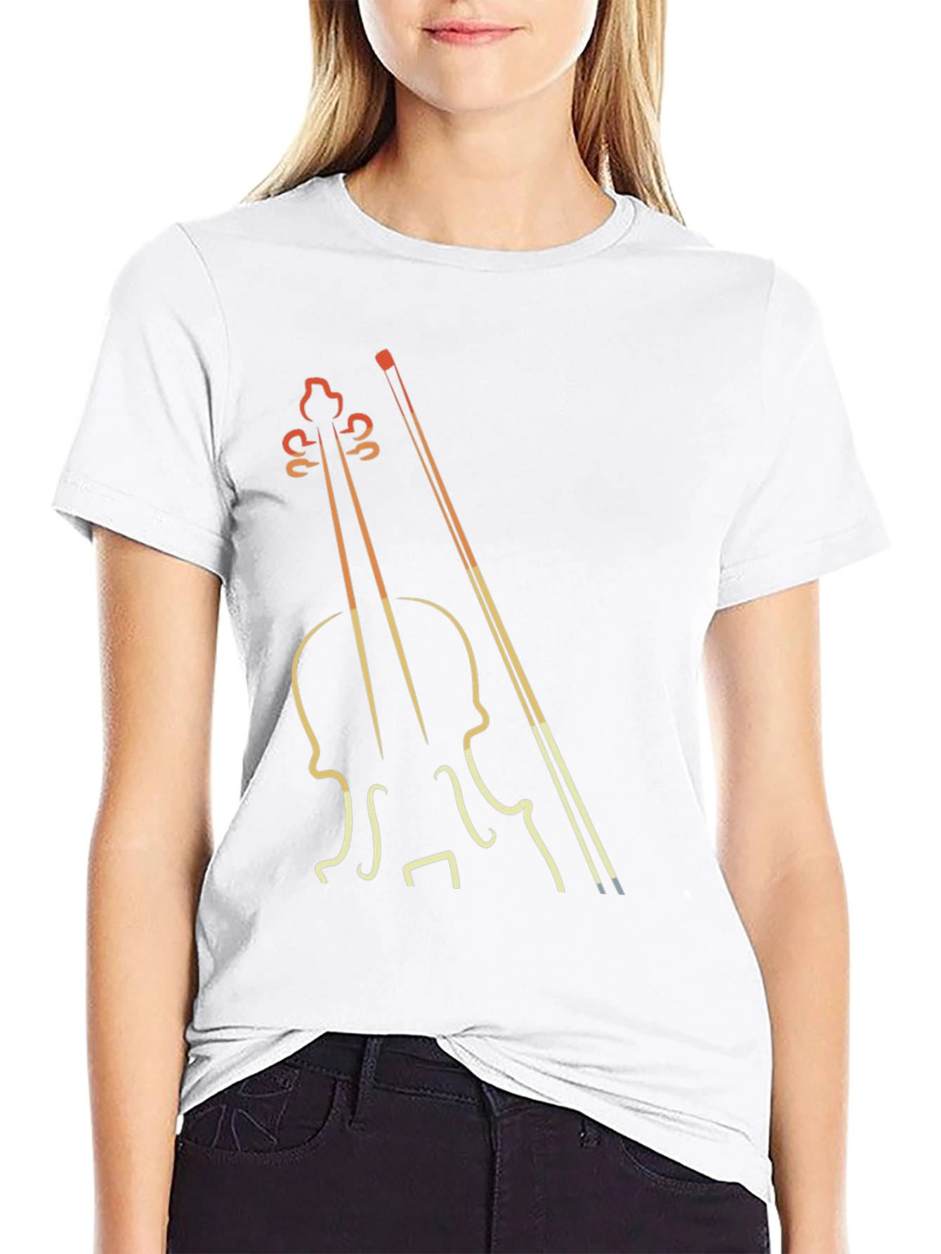 Violin Graphic Tee - Musician T-Shirt