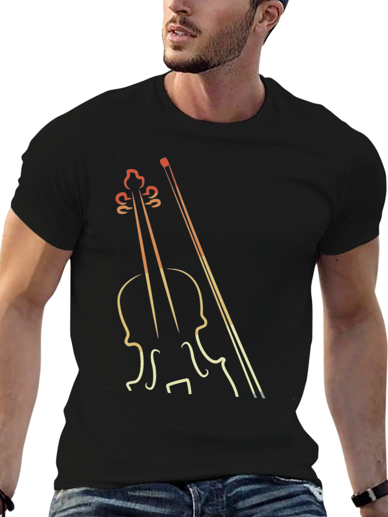 Violin Graphic Tee - Musician T-Shirt