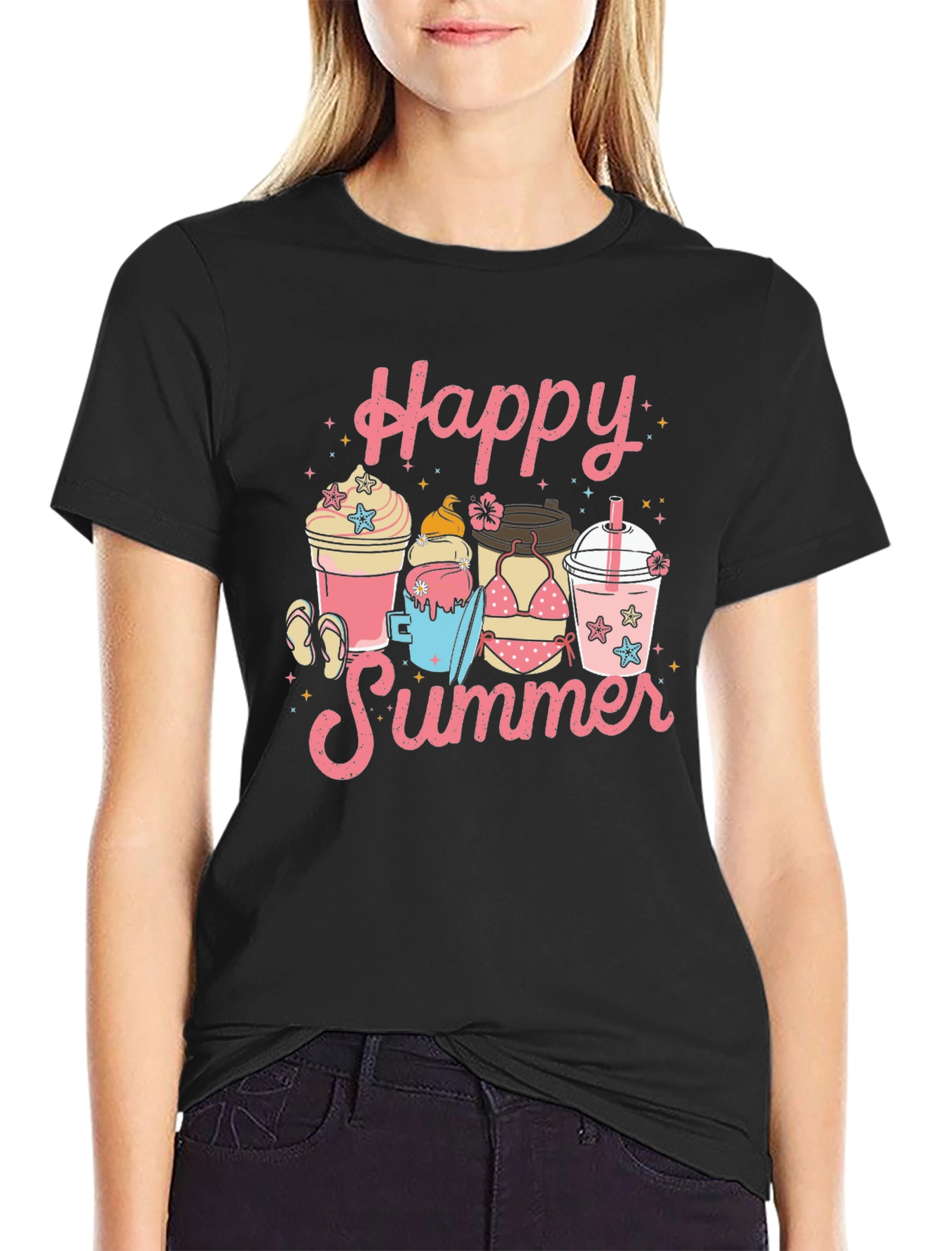 Happy Summer Graphic T-Shirt