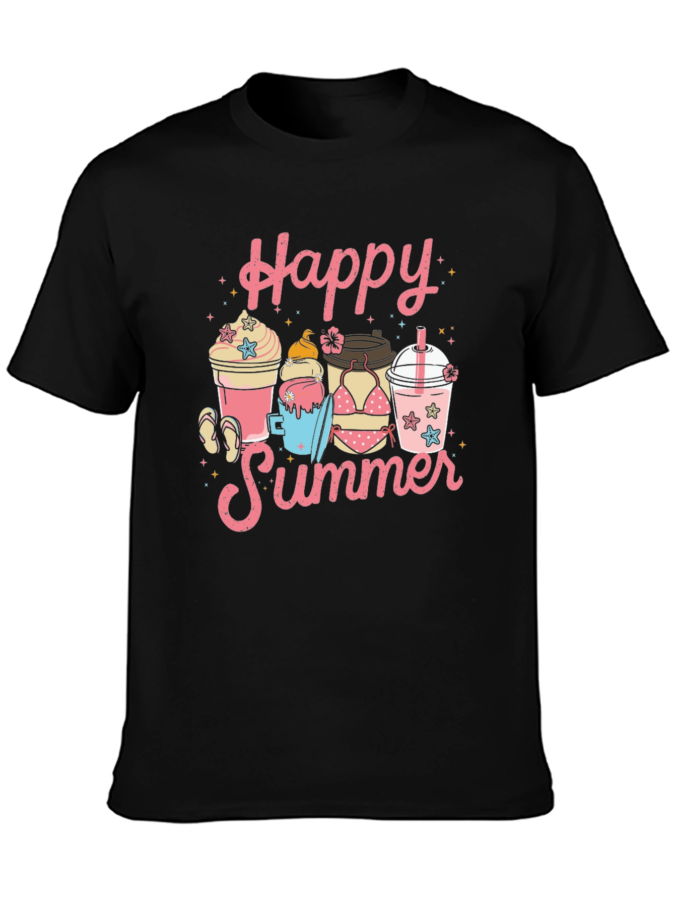 Happy Summer Graphic T-Shirt