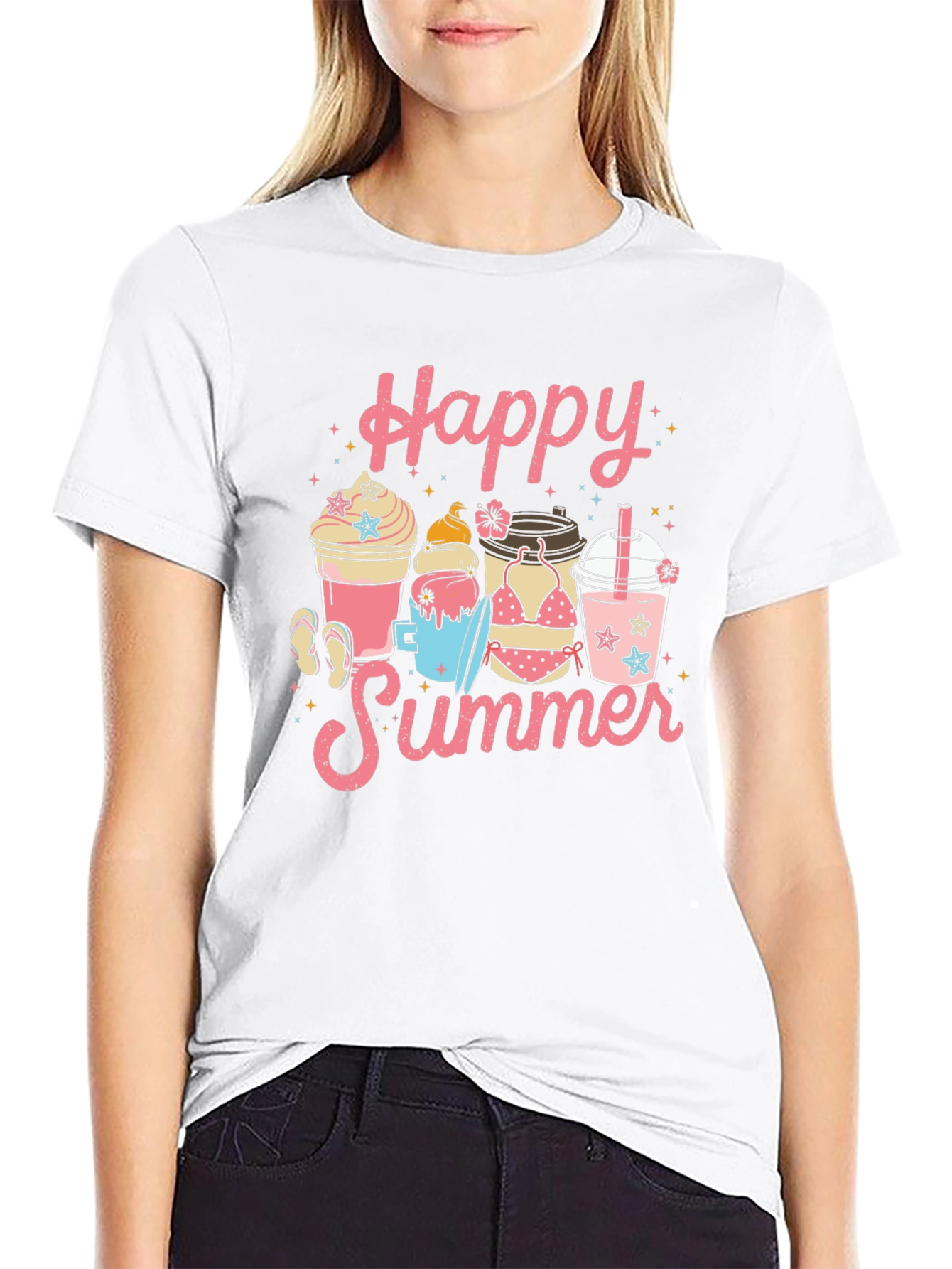Happy Summer Graphic T-Shirt