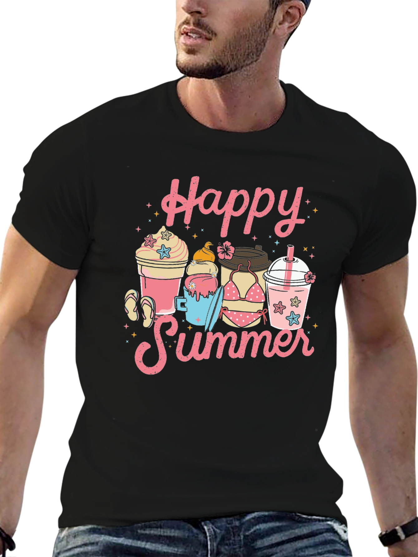 Happy Summer Graphic T-Shirt