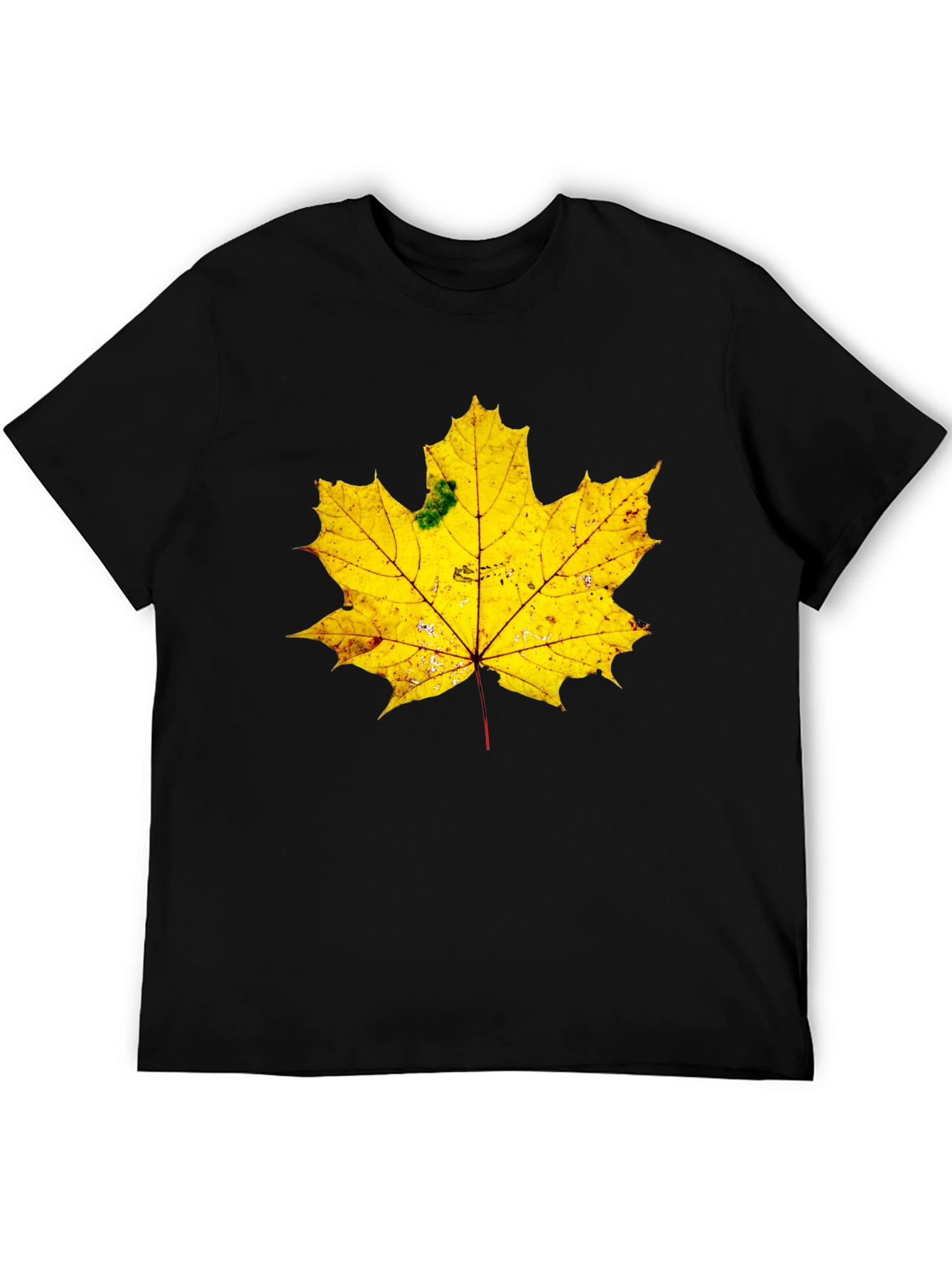 Maple Leaf Graphic Tee - Black Cotton