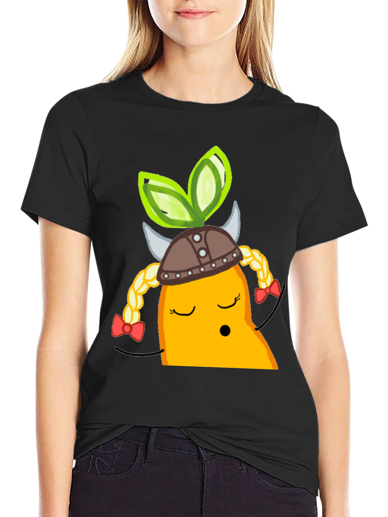 Viking Pear Cartoon Graphic Tee