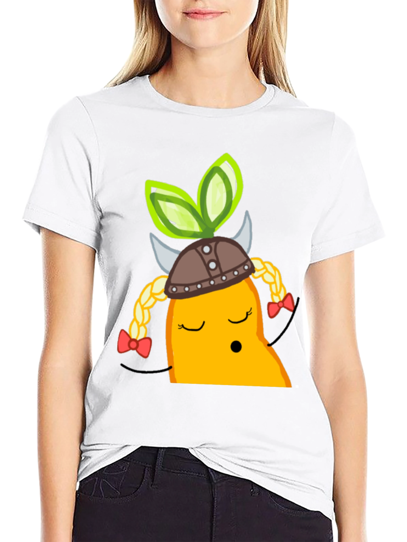 Viking Pear Cartoon Graphic Tee