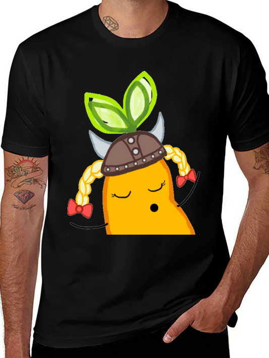 Viking Pear Cartoon Graphic Tee