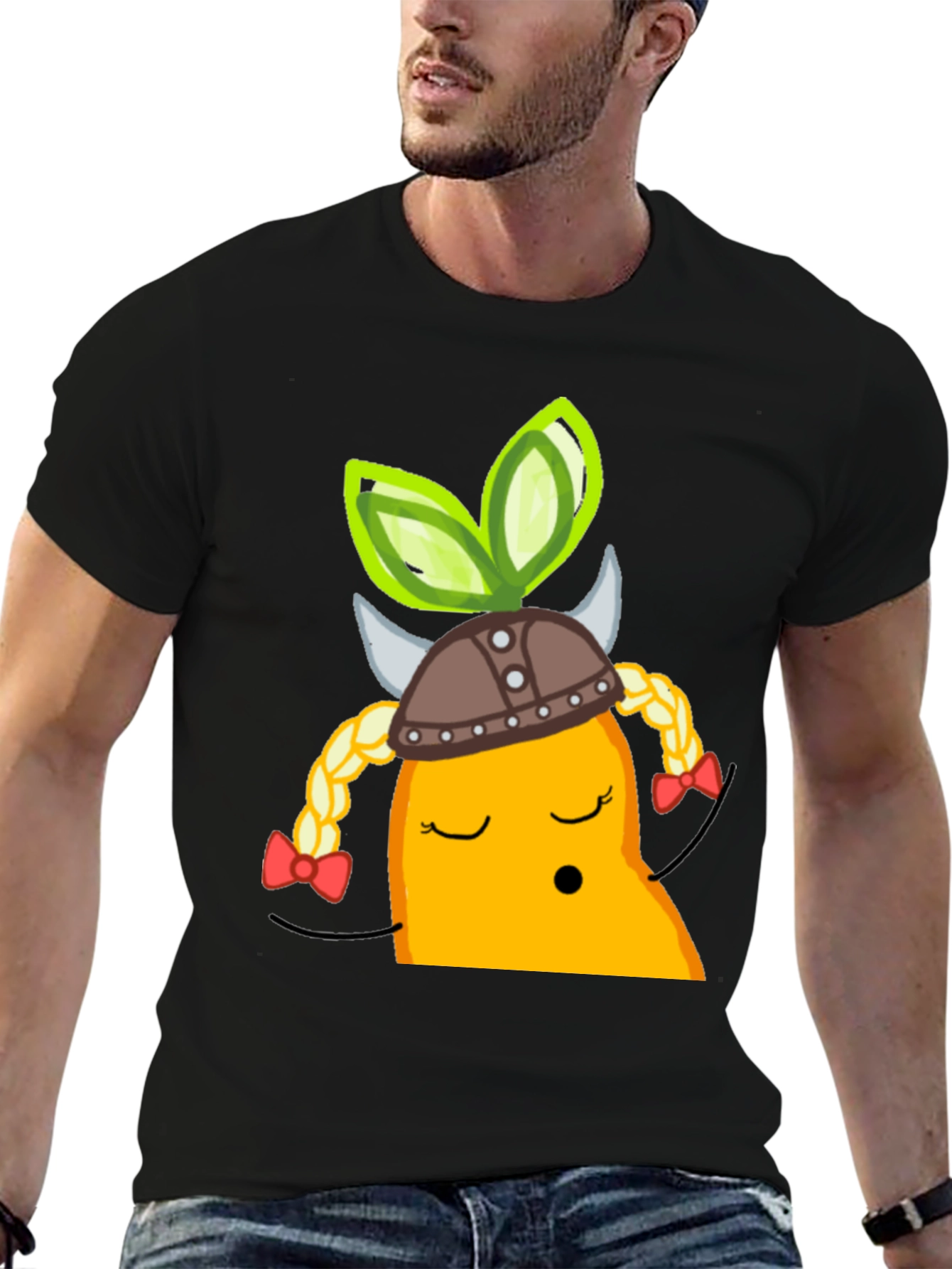 Viking Pear Cartoon Graphic Tee