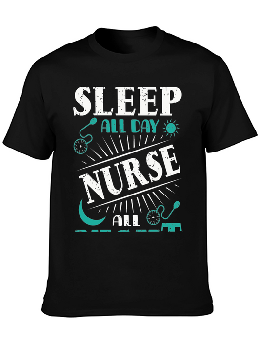 Sleep All Day Nurse T-Shirt