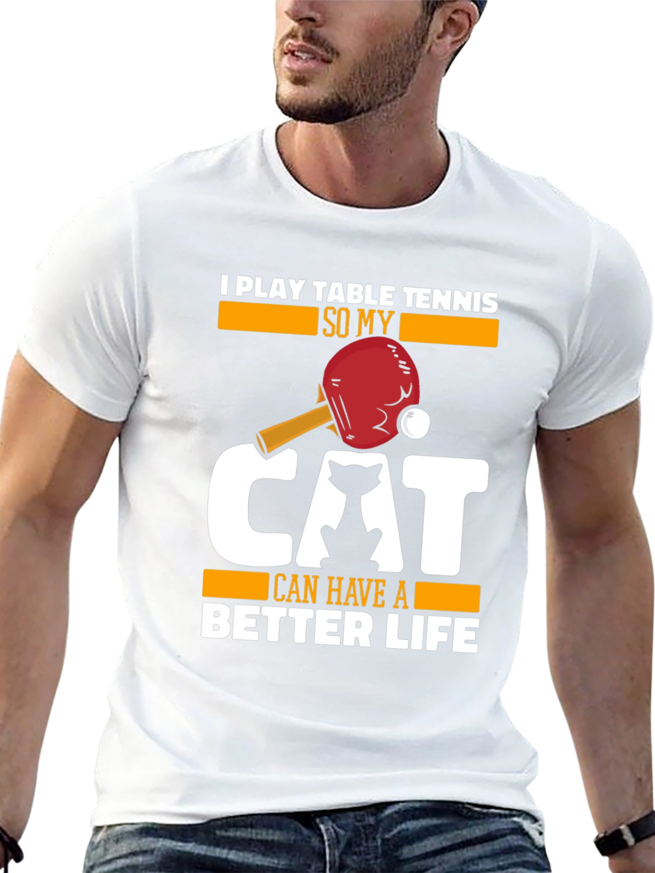I Play Table Tennis for My Cat T-Shirt