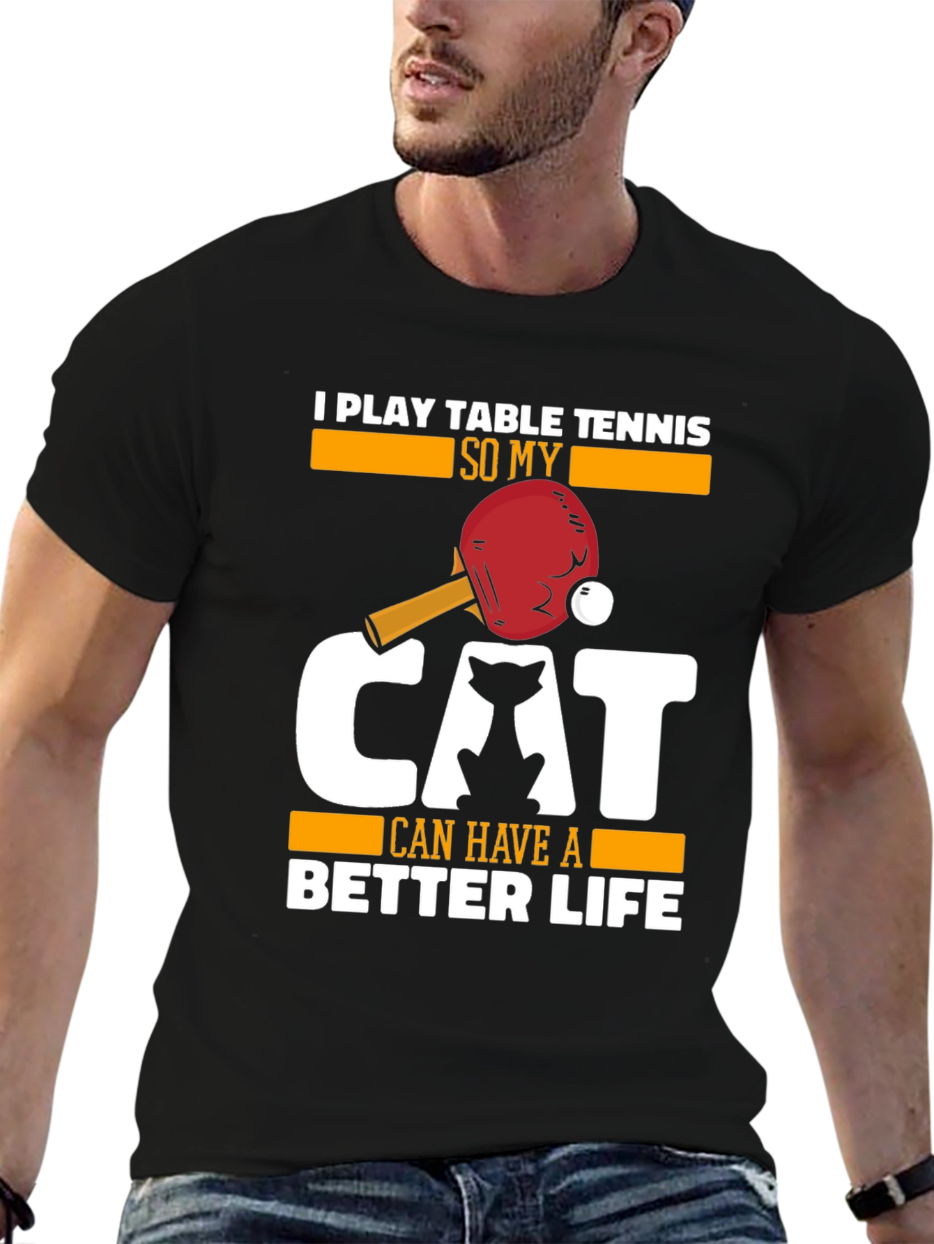 I Play Table Tennis for My Cat T-Shirt