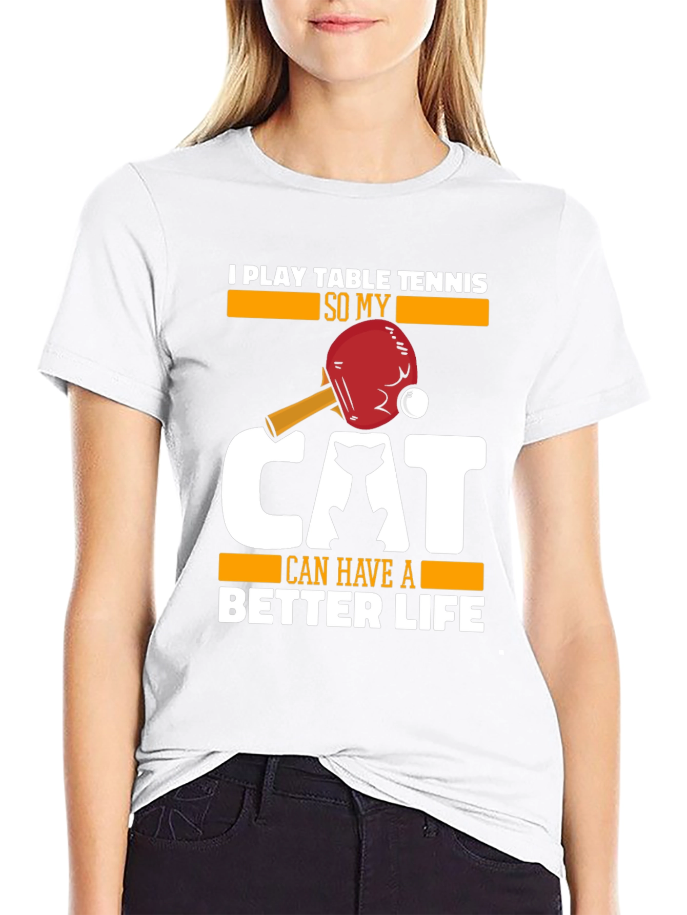 I Play Table Tennis for My Cat T-Shirt