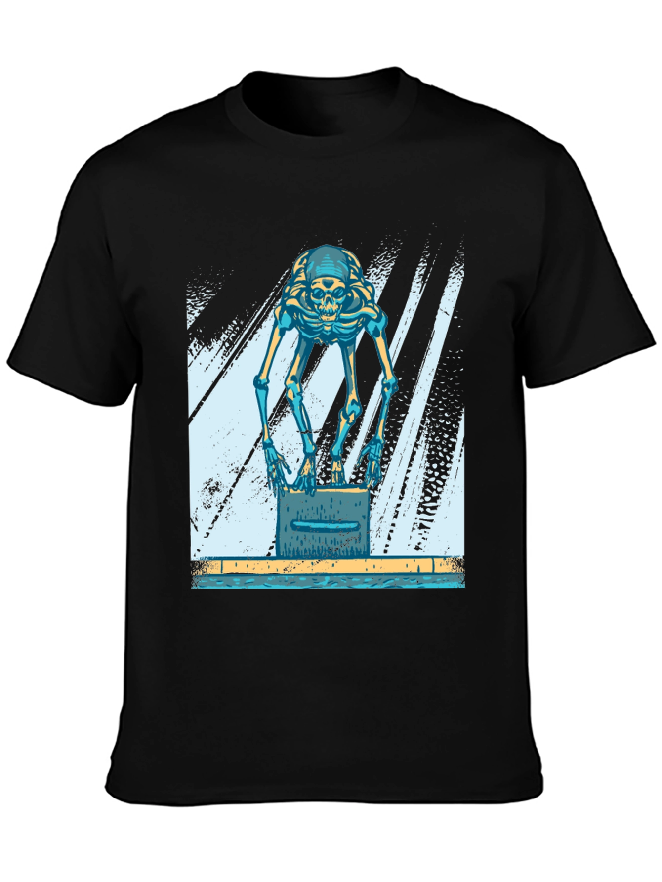 Skeleton Swimmer Black T-Shirt