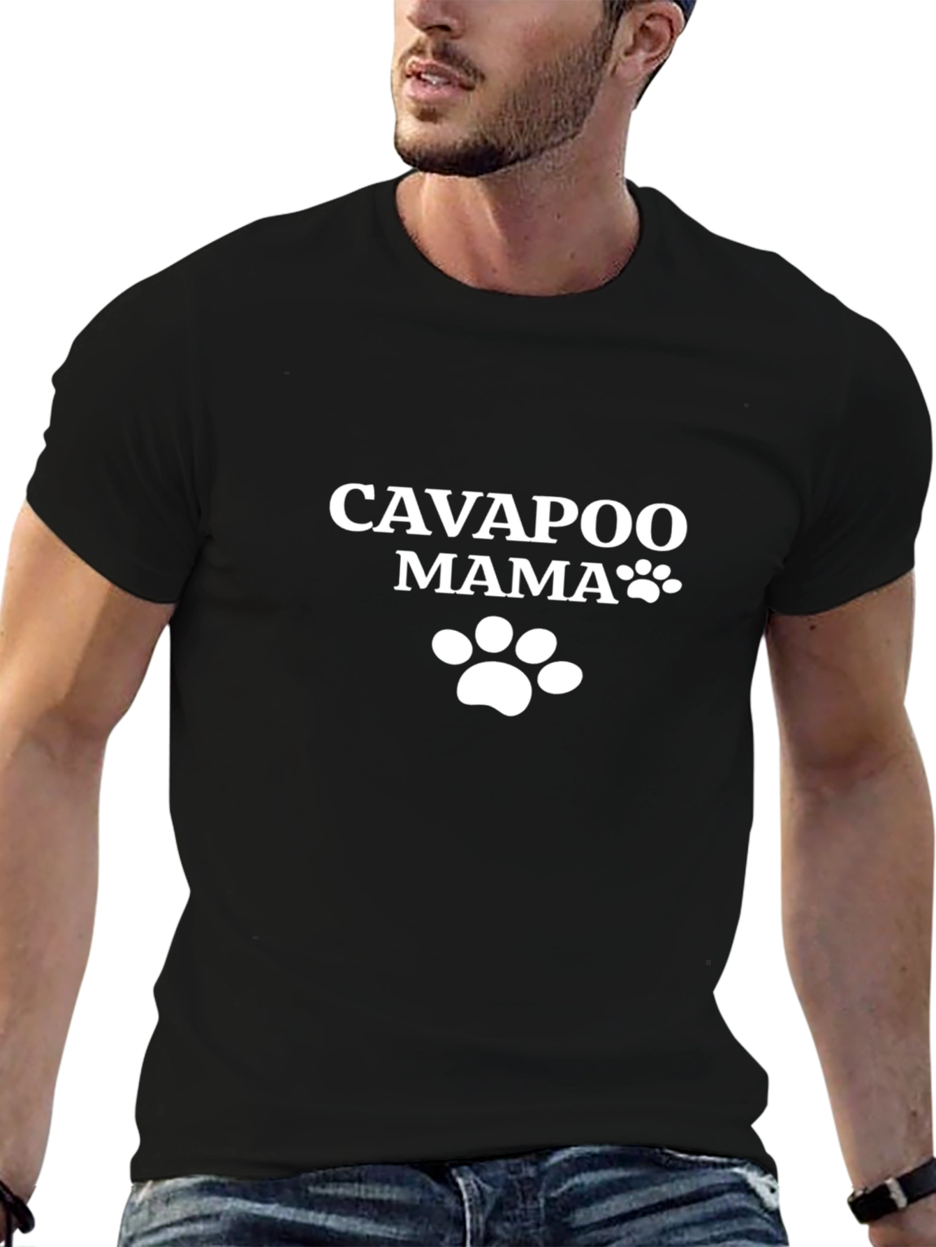Cavapoo Mama Black T-Shirt - Dog Lover Gift