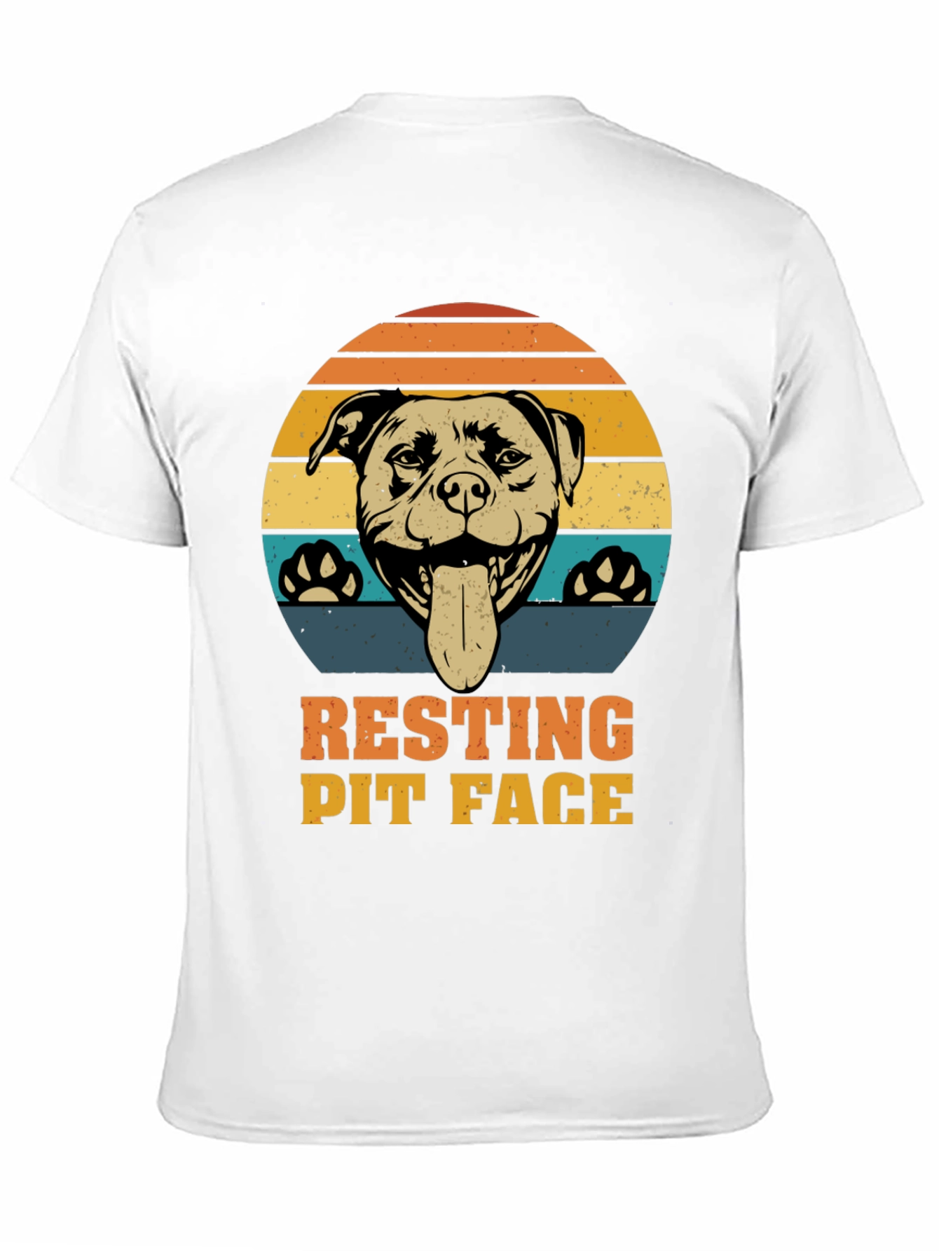 Resting Pit Face T-Shirt - Dog Lover Tee