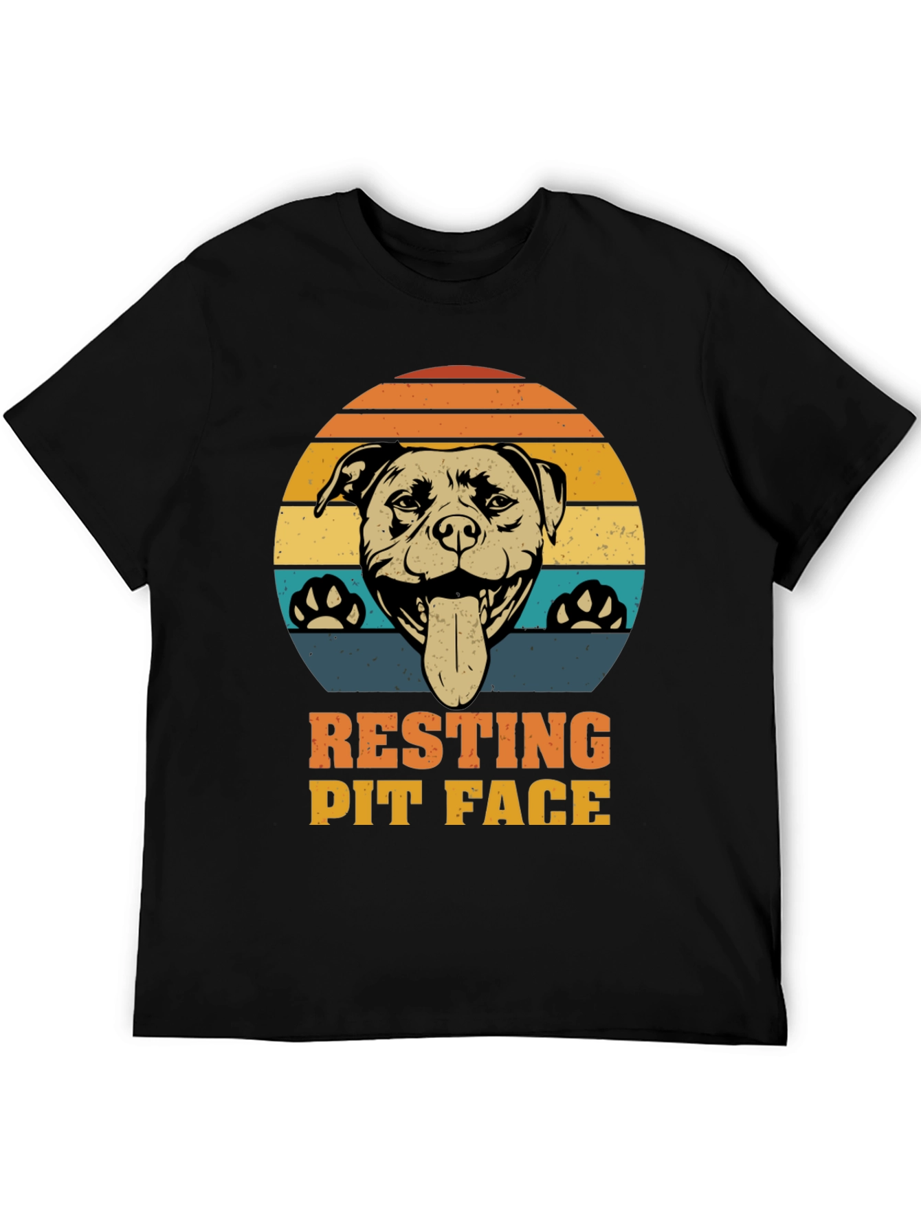 Resting Pit Face T-Shirt - Dog Lover Tee