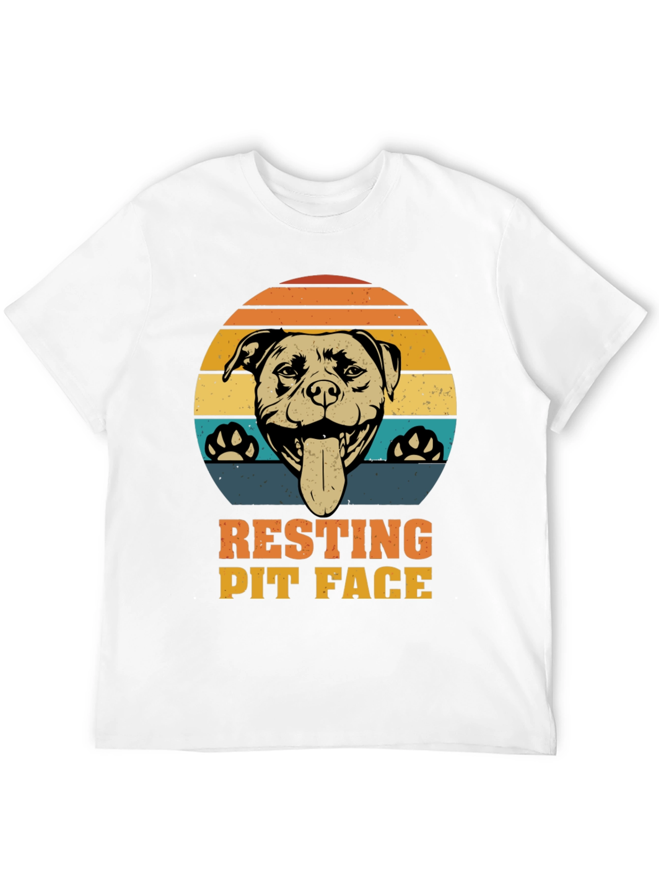 Resting Pit Face T-Shirt - Dog Lover Tee