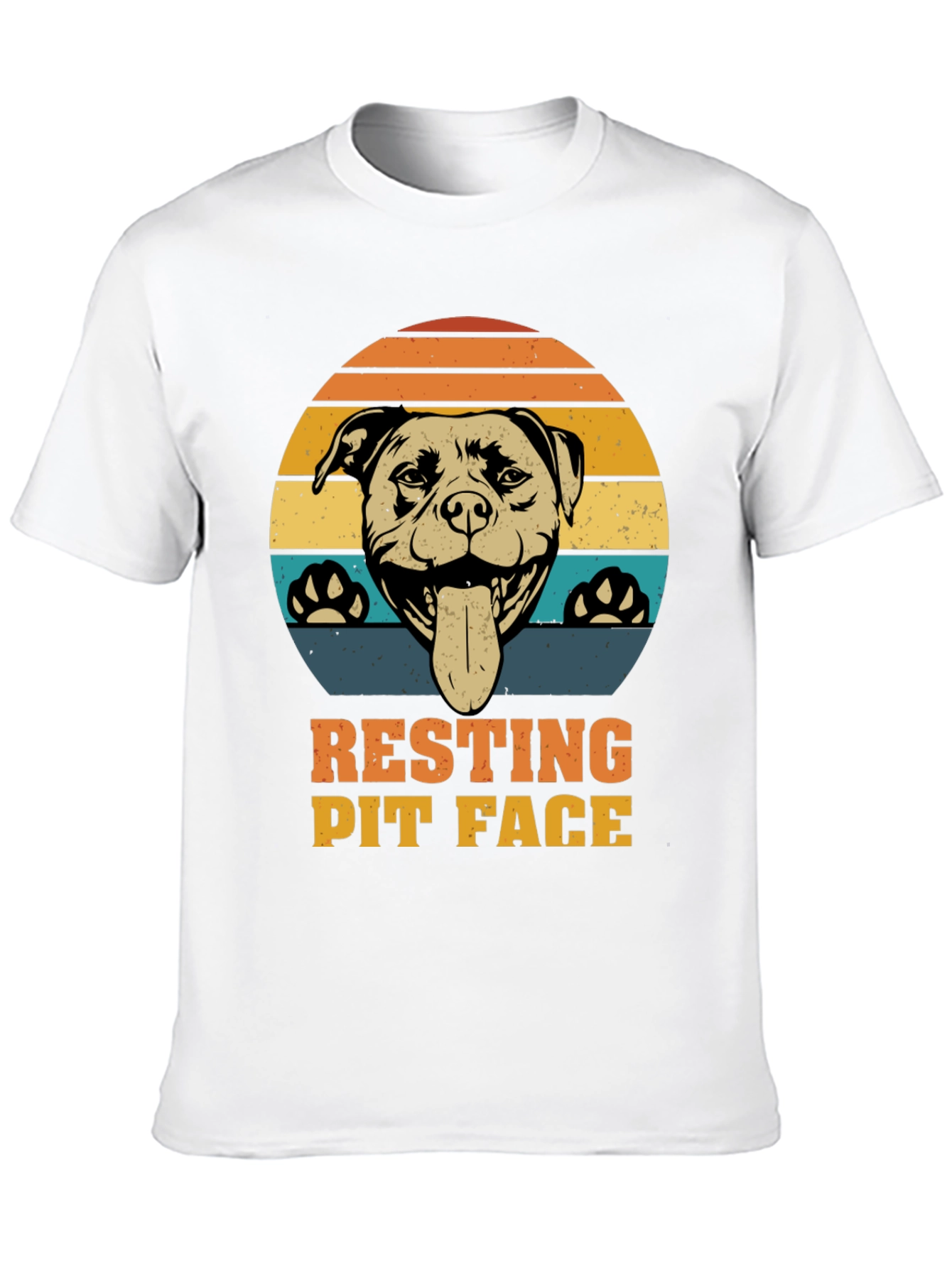 Resting Pit Face T-Shirt - Dog Lover Tee