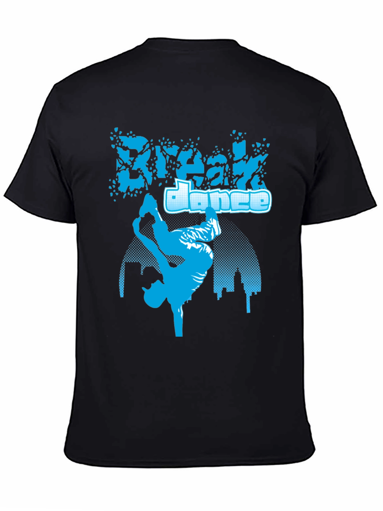 Break Dance Graphic Tee - Stylish Black Cotton T-Shirt