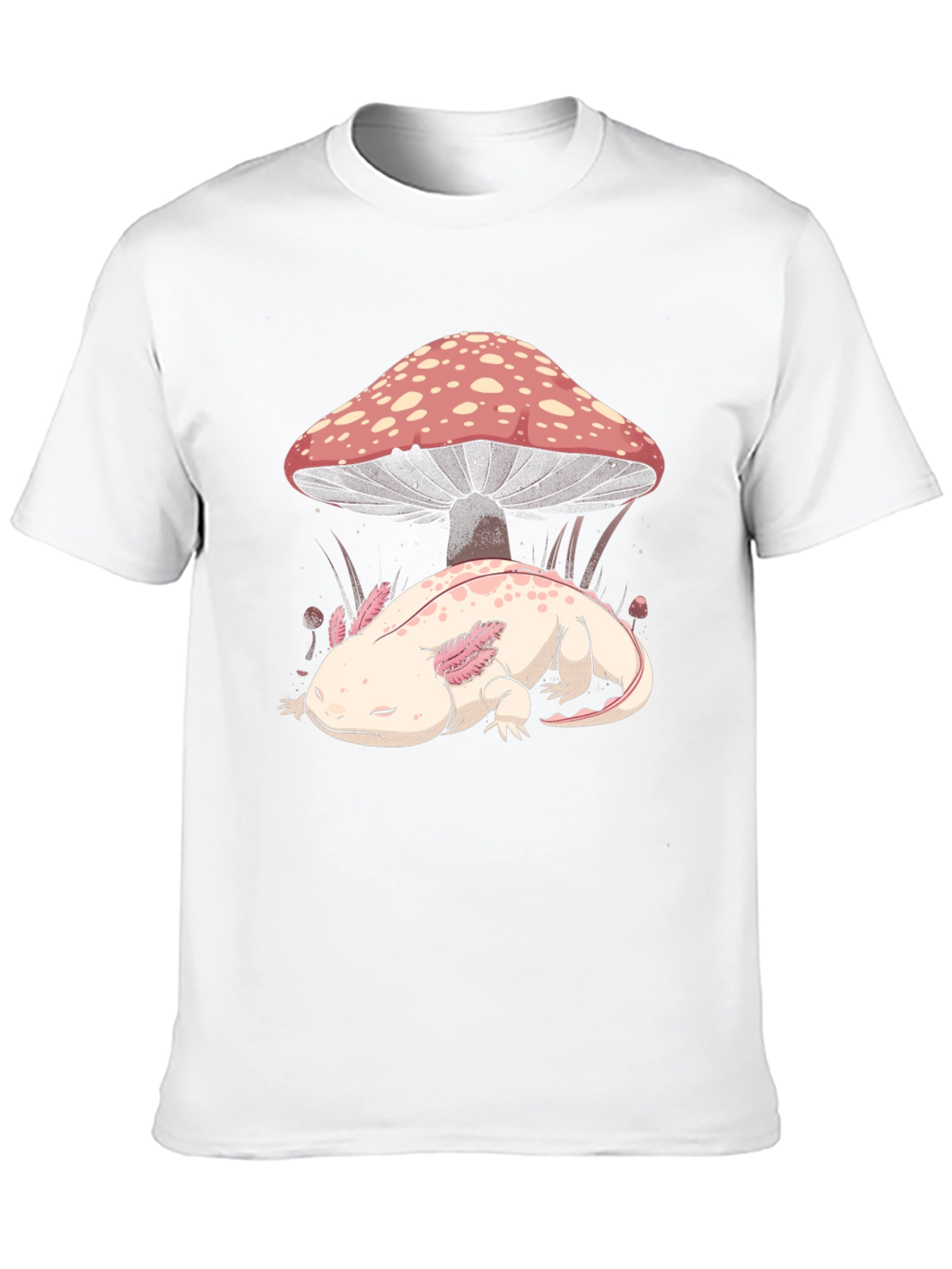 Axolotl Mushroom Graphic Tee
