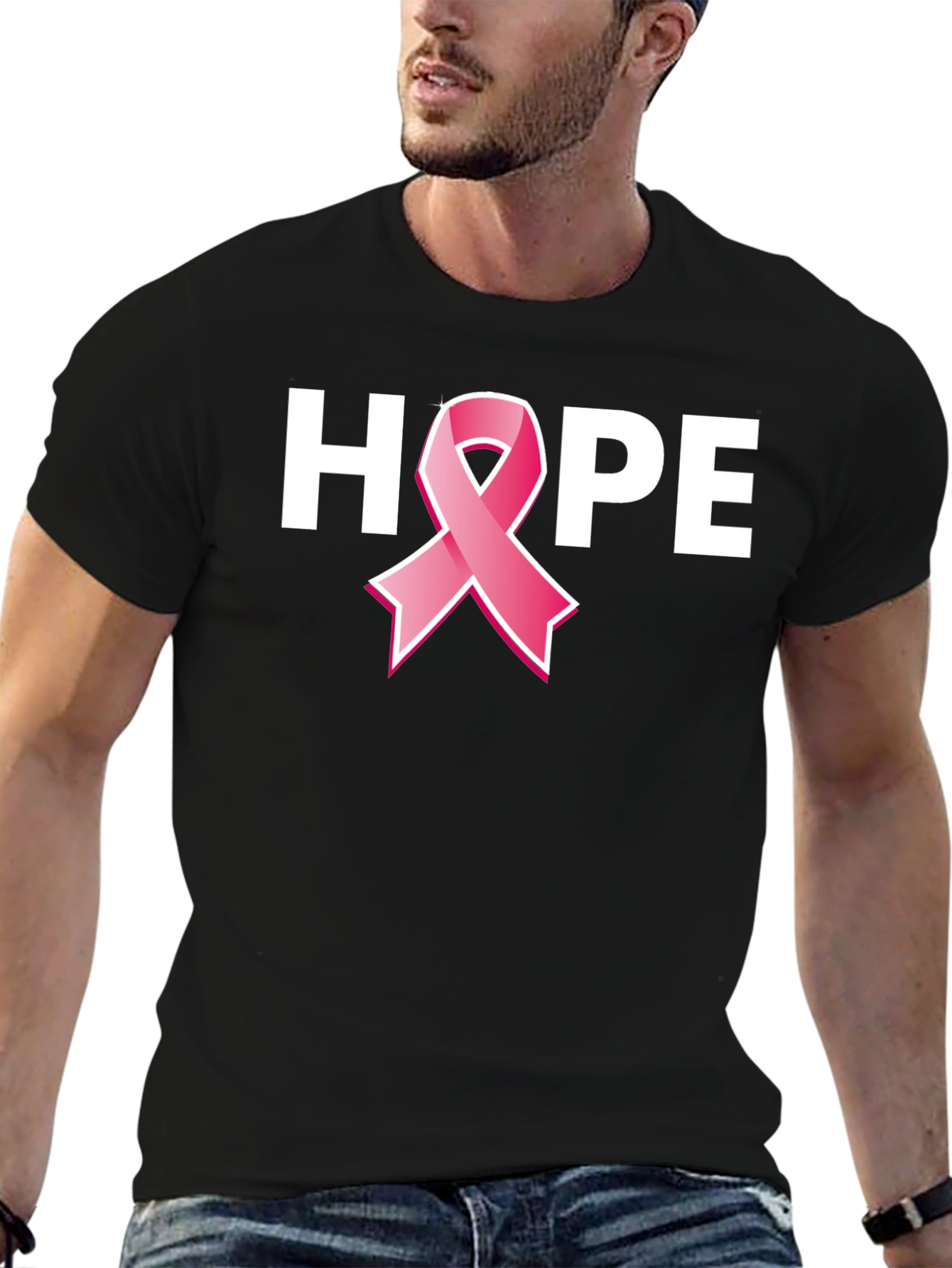 Hope Ribbon T-Shirt: Breast Cancer Awareness