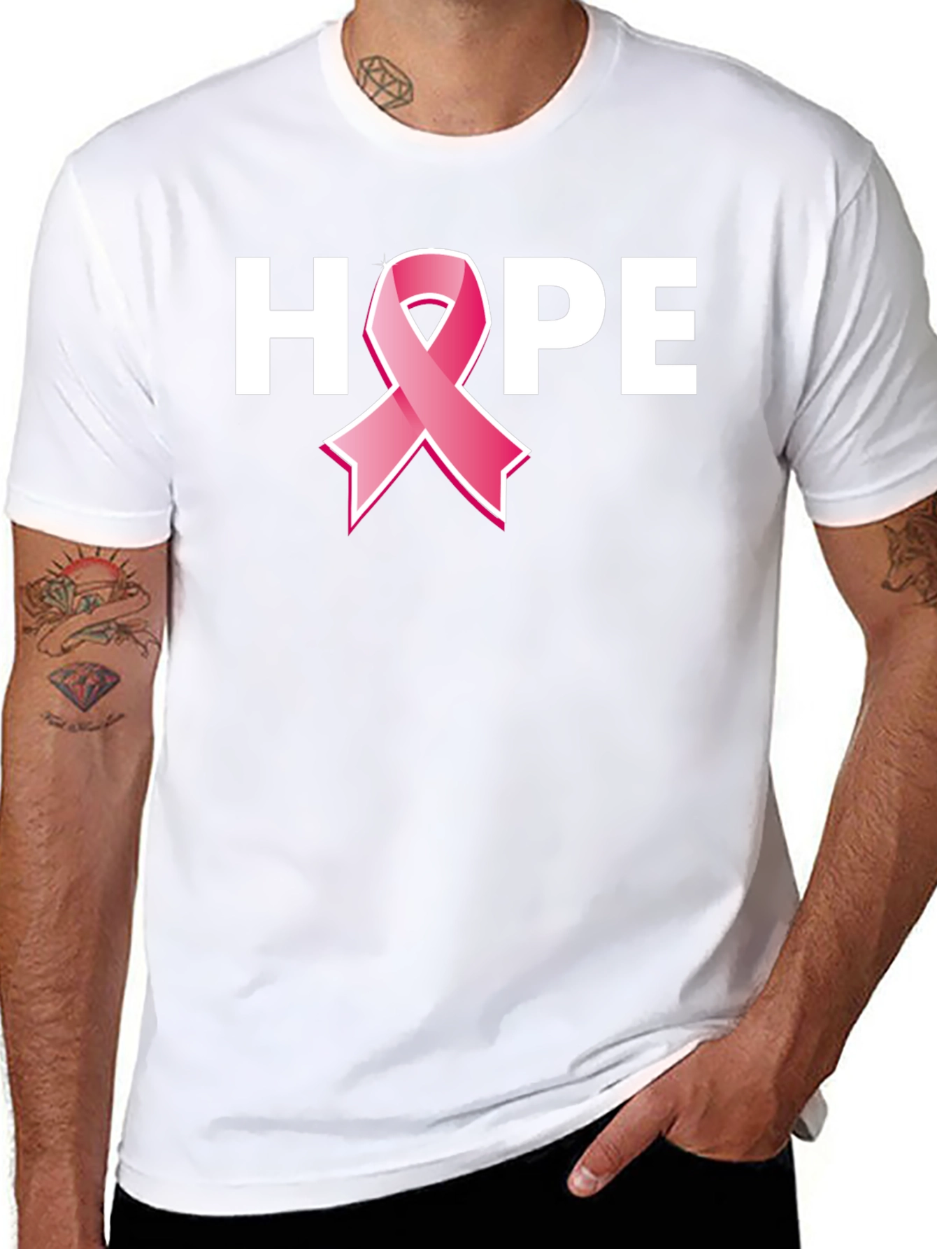 Hope Ribbon T-Shirt: Breast Cancer Awareness