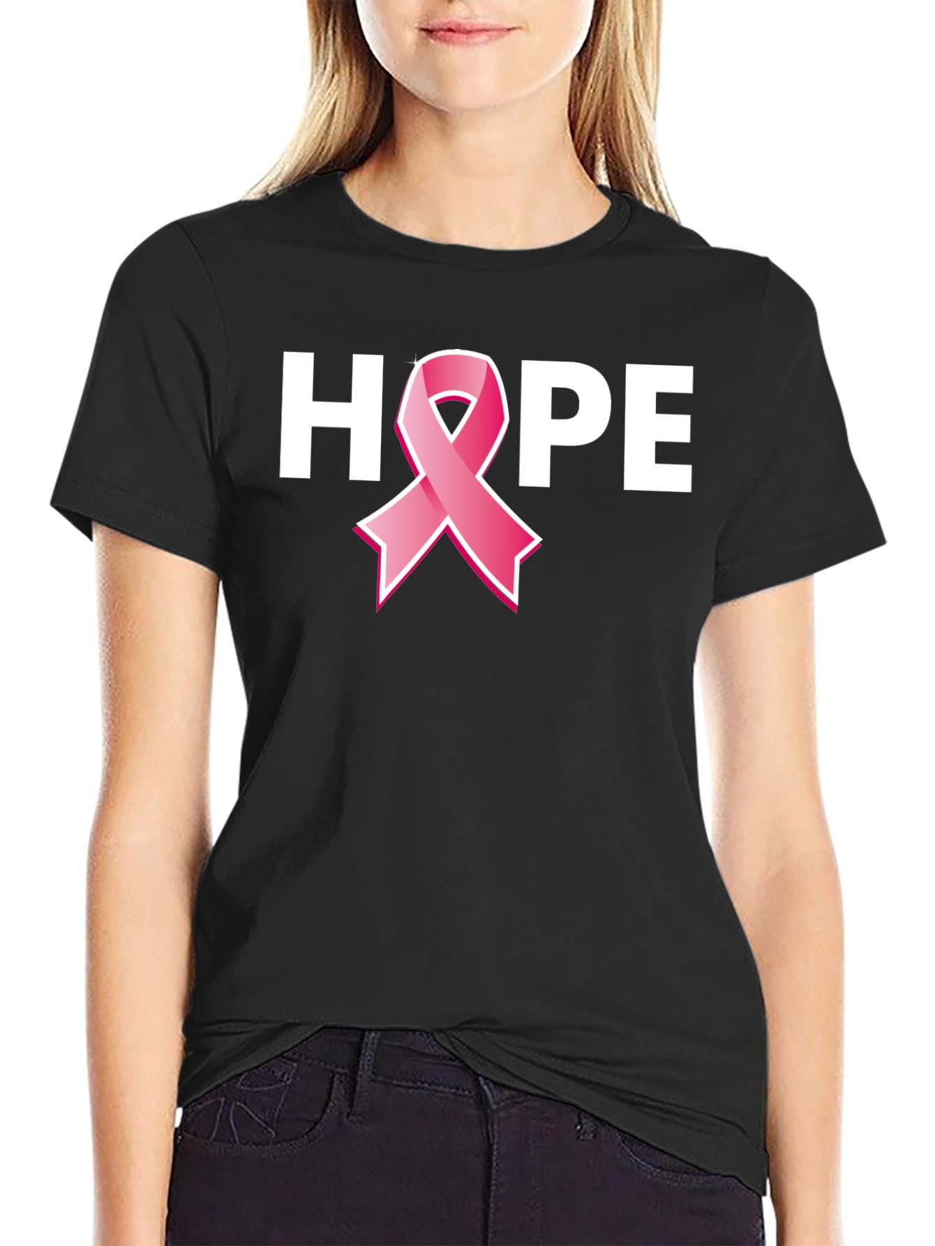 Hope Ribbon T-Shirt: Breast Cancer Awareness