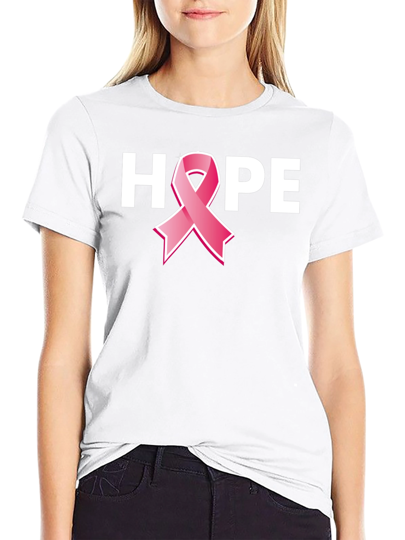 Hope Ribbon T-Shirt: Breast Cancer Awareness