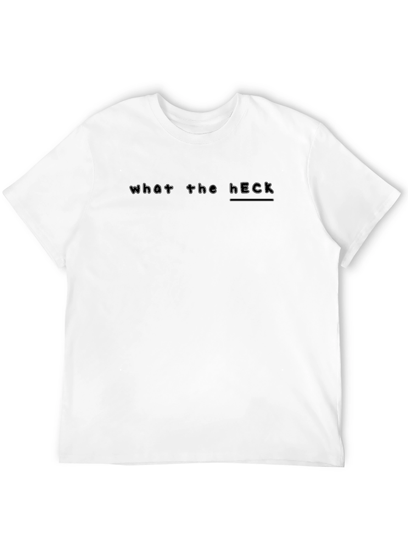What the Heck Graphic Tee - Black Casual T-Shirt