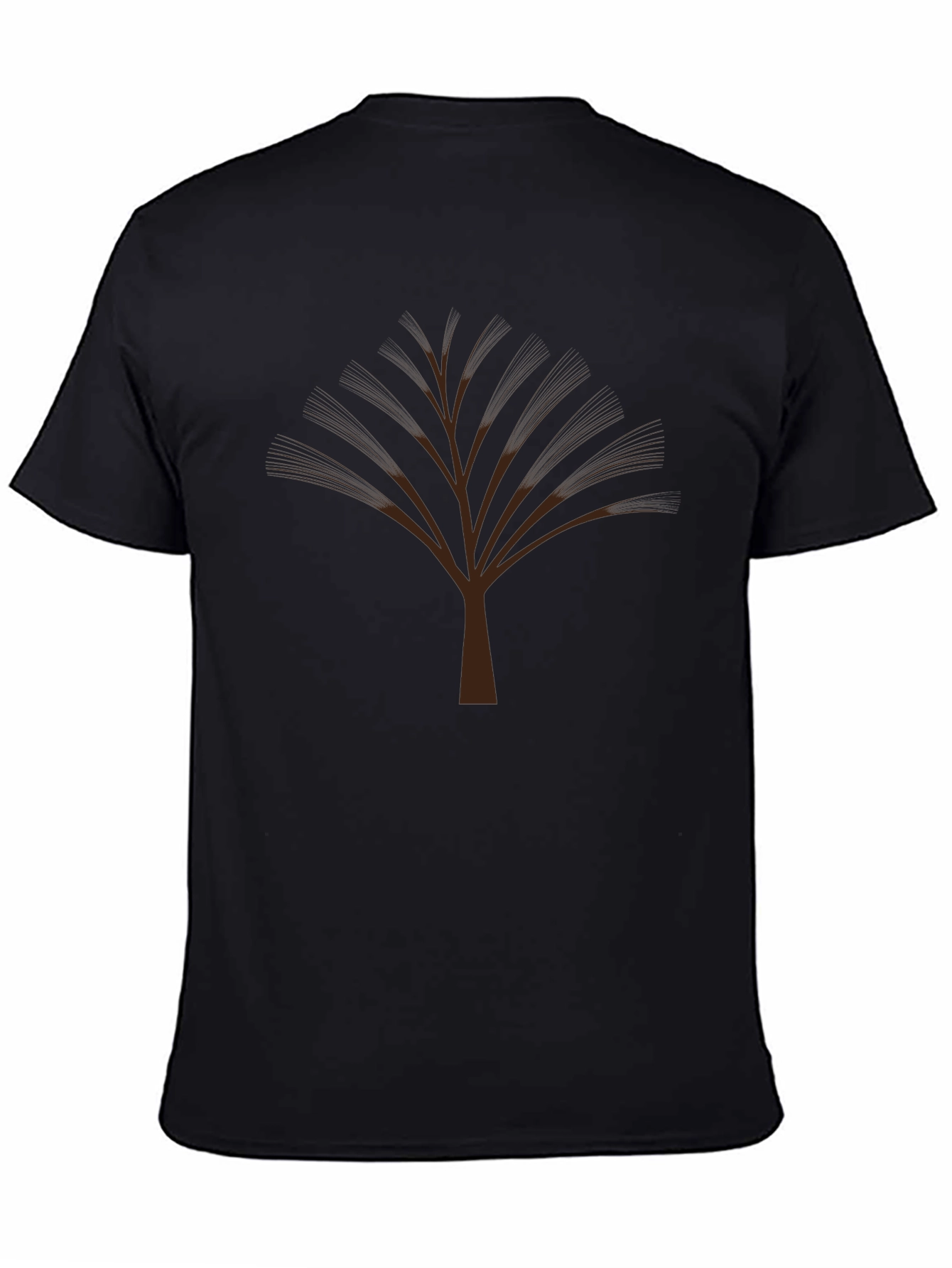 Mens Black Graphic Tree Tee