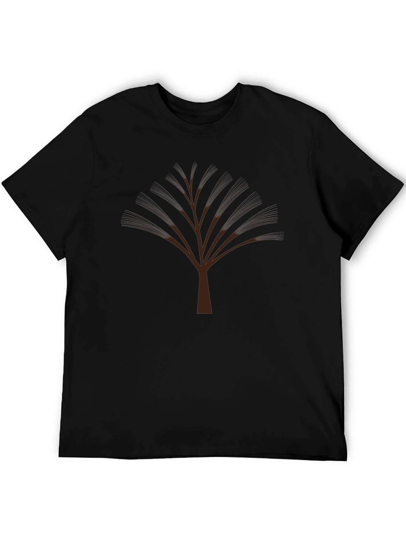 Mens Black Graphic Tree Tee