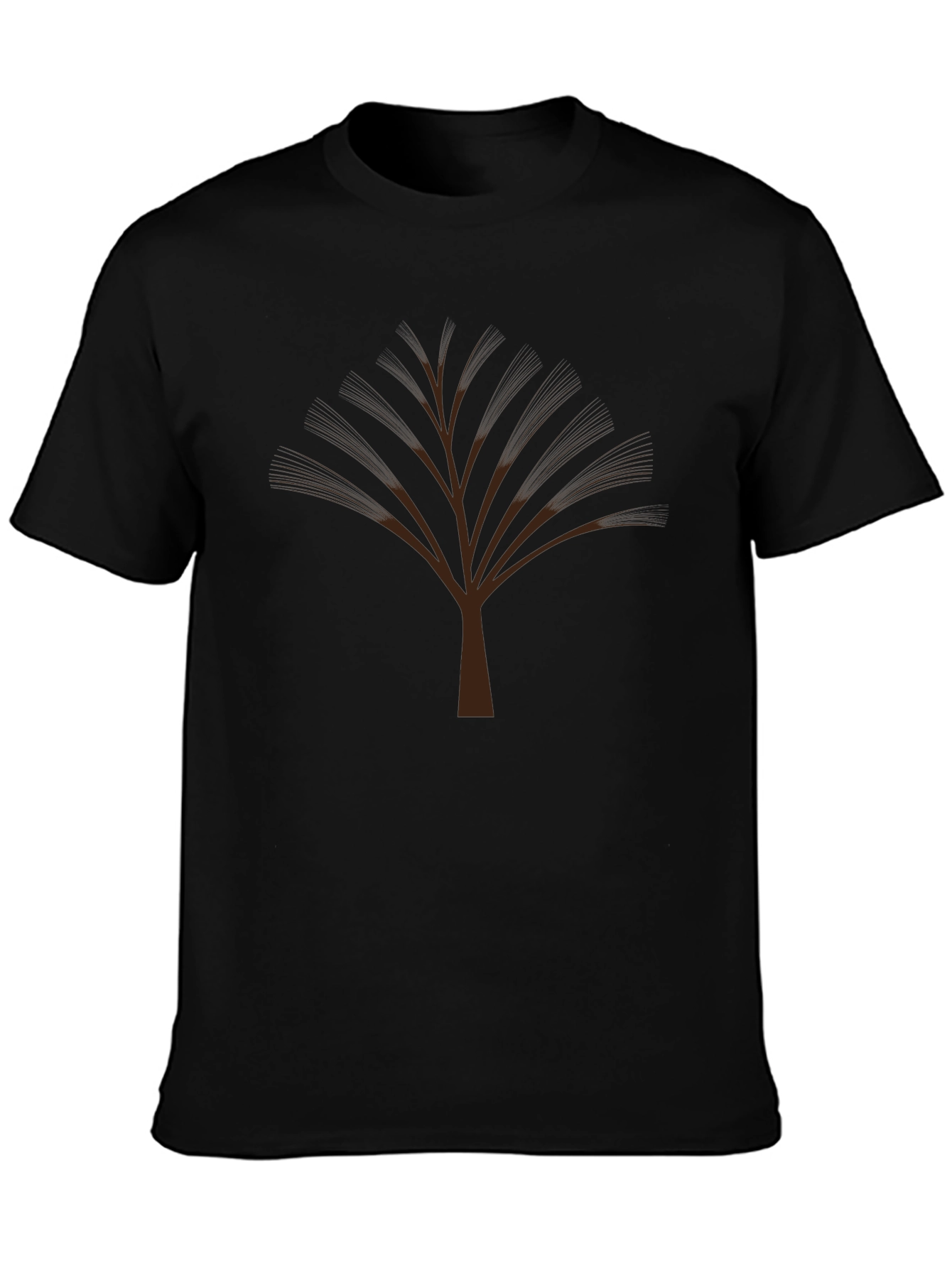 Mens Black Graphic Tree Tee