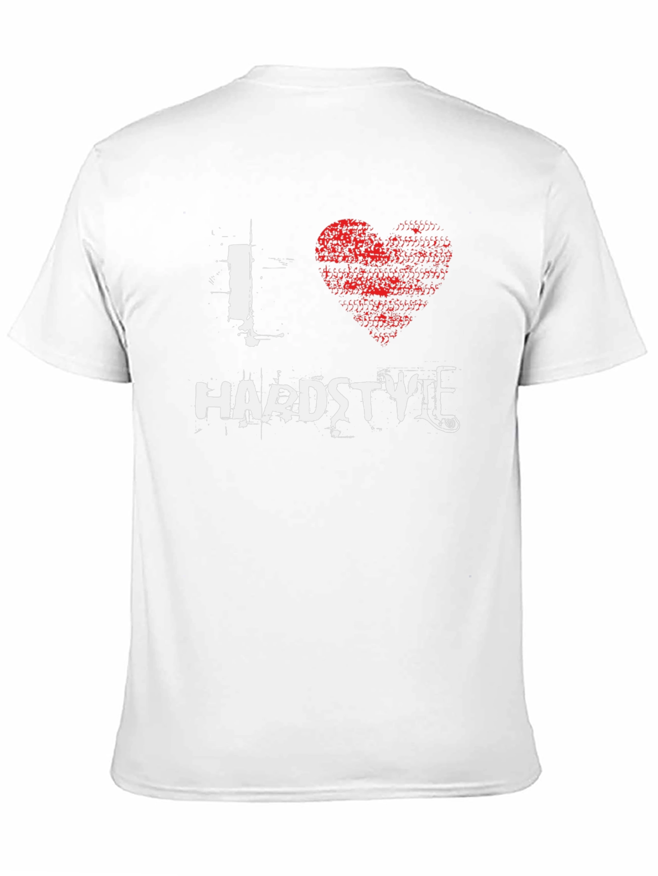 I Love Hardstyle Graphic Print Black T-Shirt