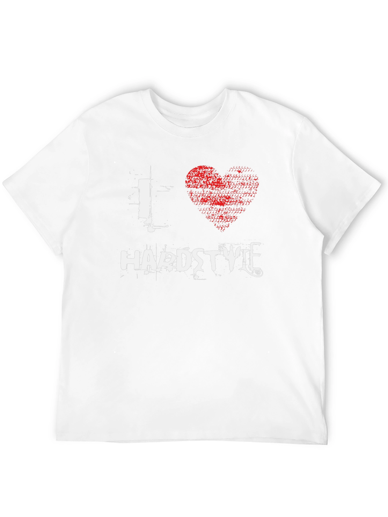 I Love Hardstyle Graphic Print Black T-Shirt