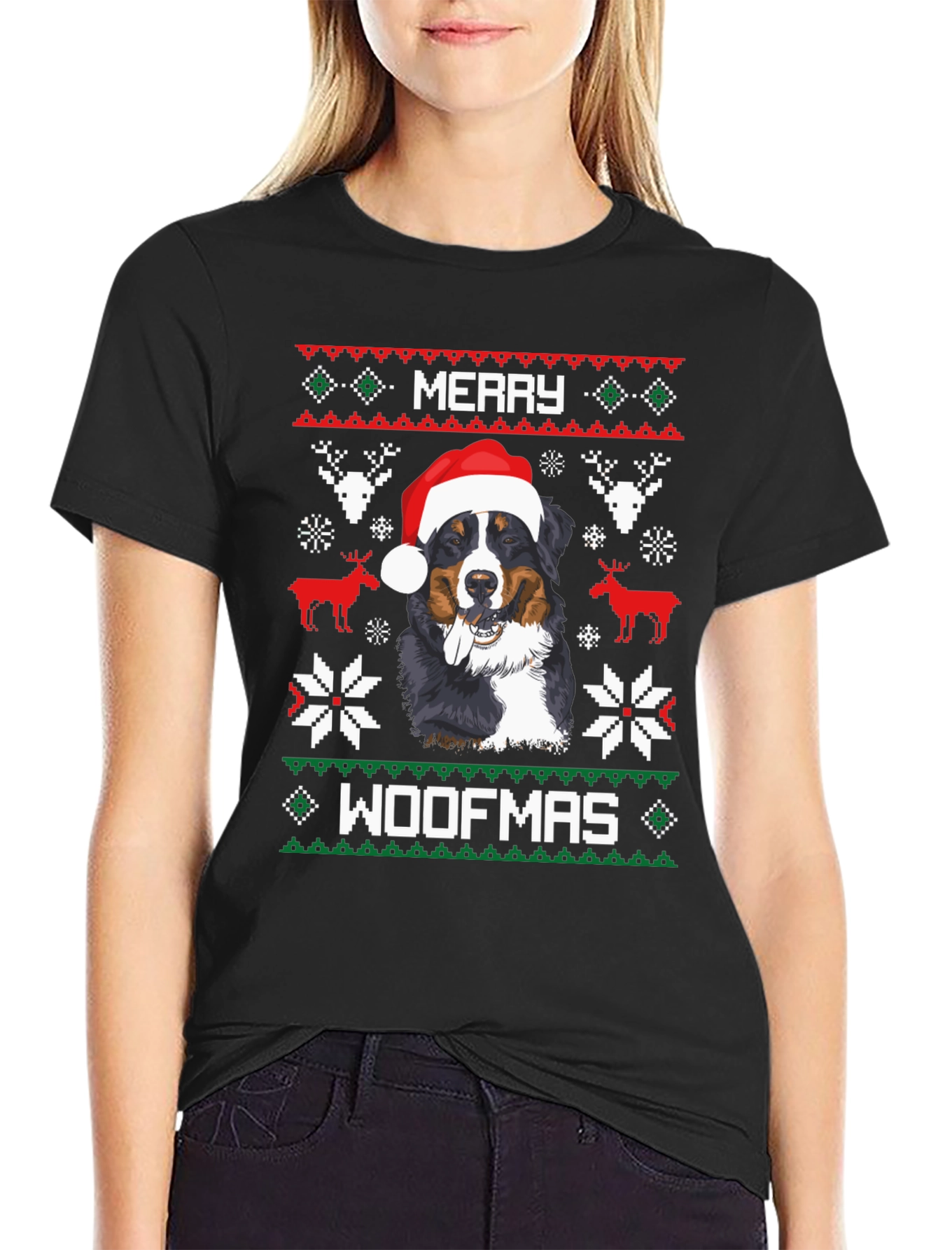 Merry Woofmas Dog Christmas T-Shirt