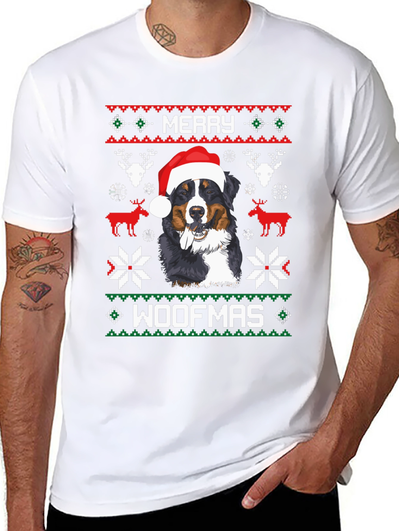 Merry Woofmas Dog Christmas T-Shirt