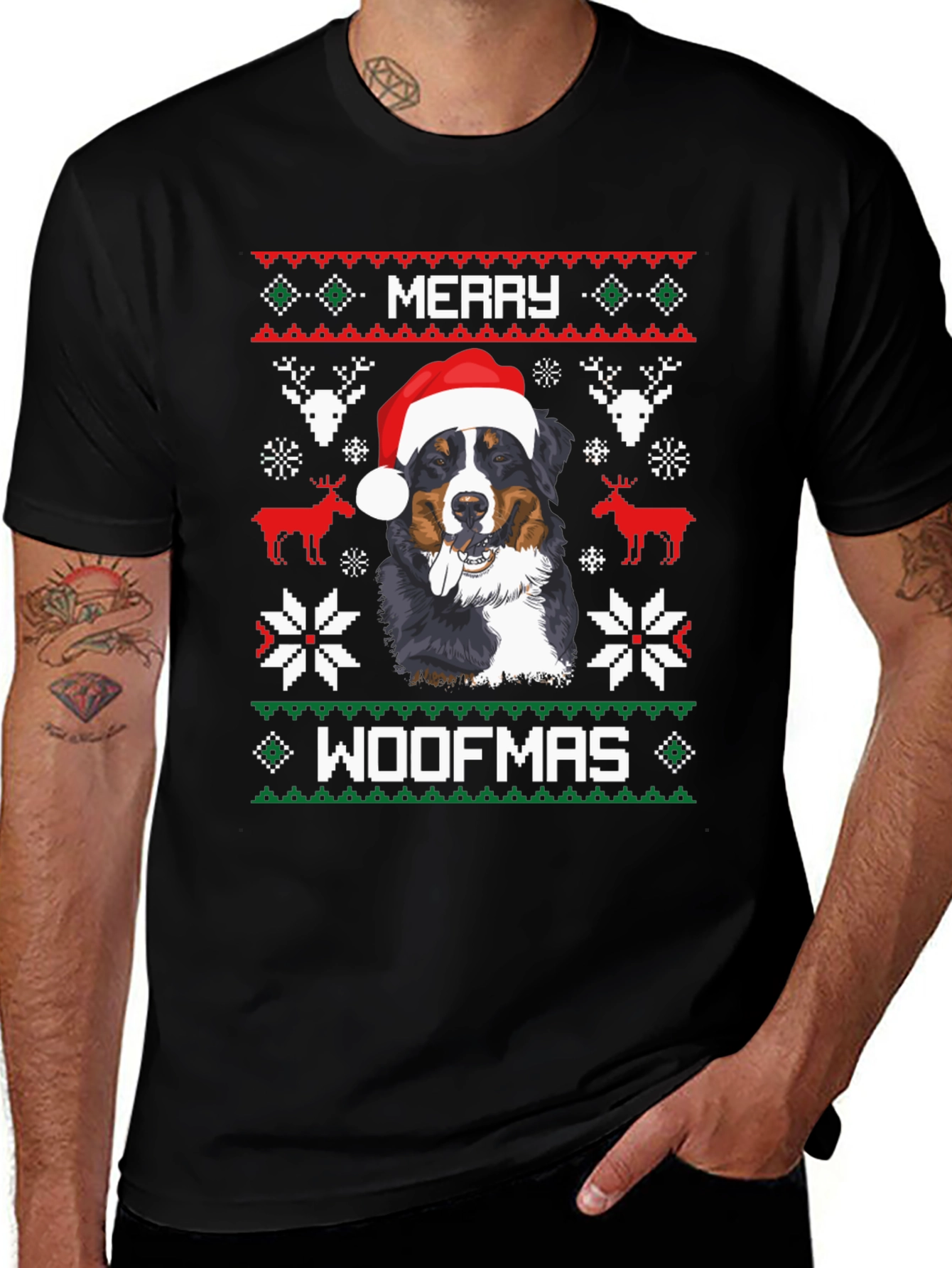 Merry Woofmas Dog Christmas T-Shirt