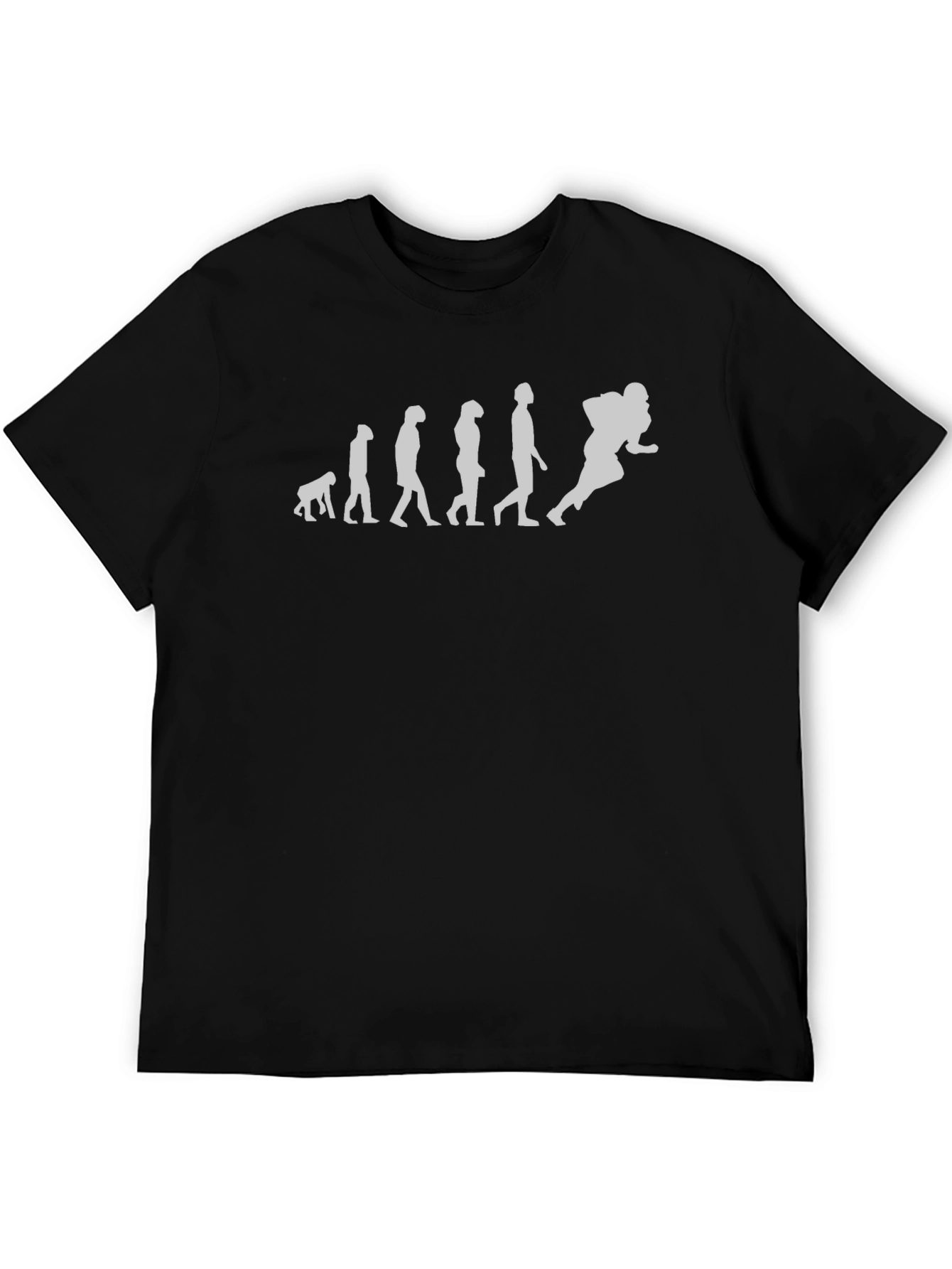 Evolution of Football Black T-Shirt