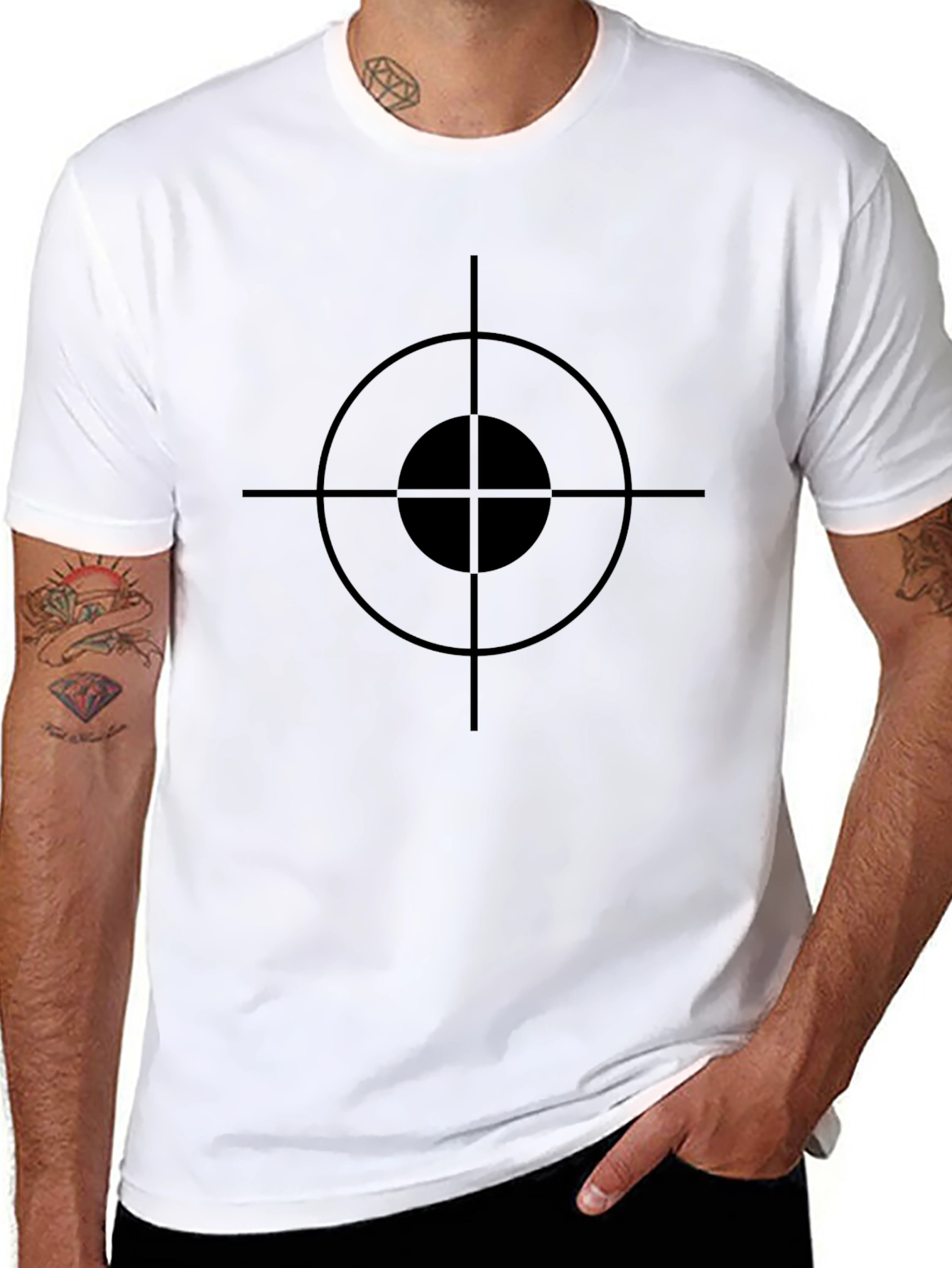 Target Graphic Mens Black T-Shirt