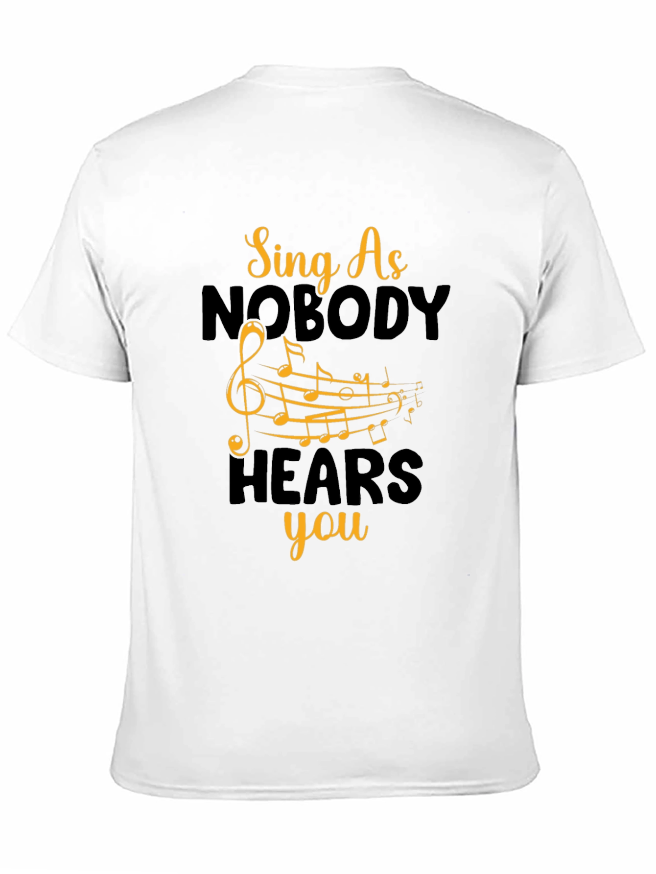Sing As Nobody Hears You - Black Graphic T-Shirt