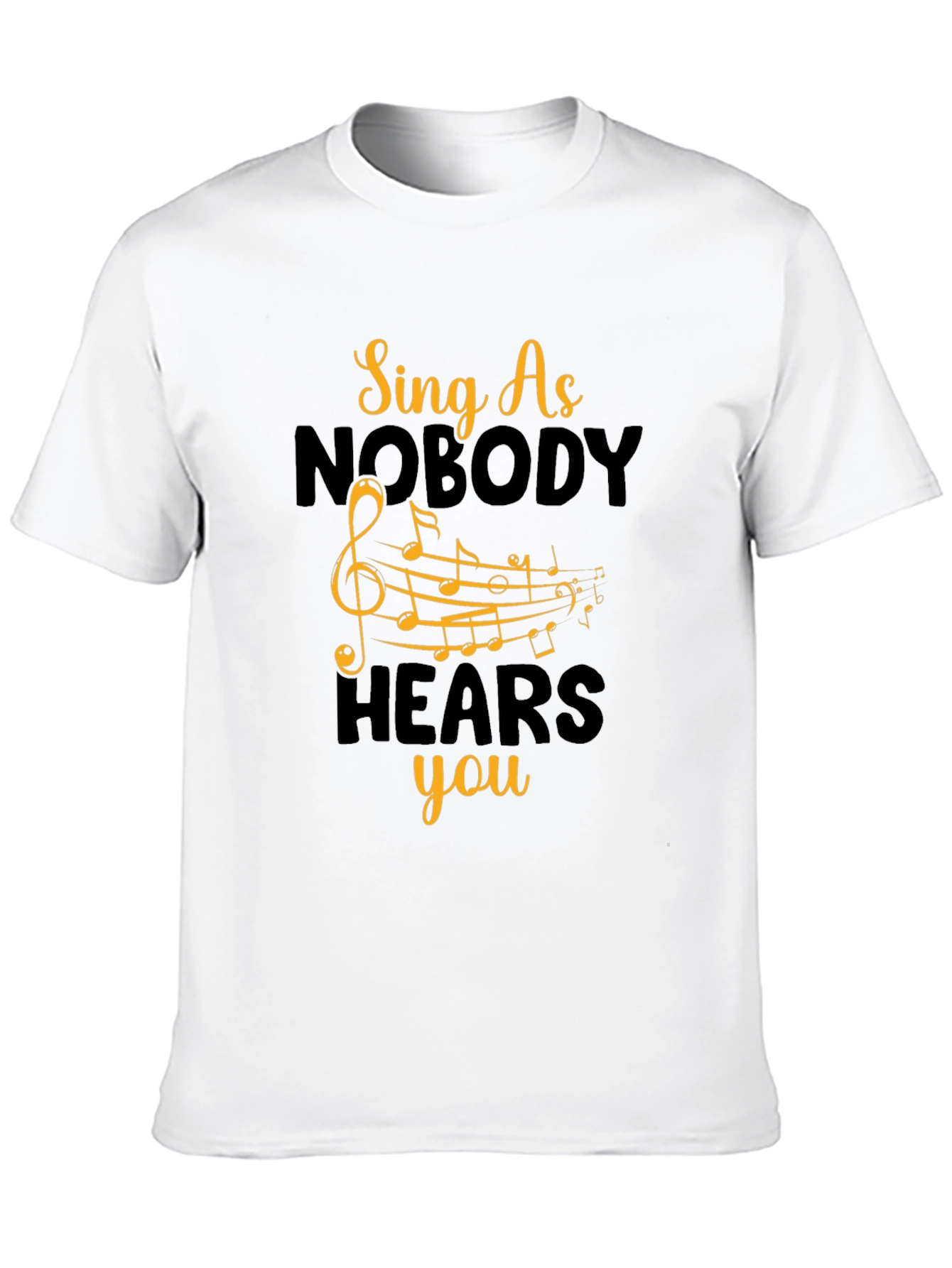 Sing As Nobody Hears You - Black Graphic T-Shirt