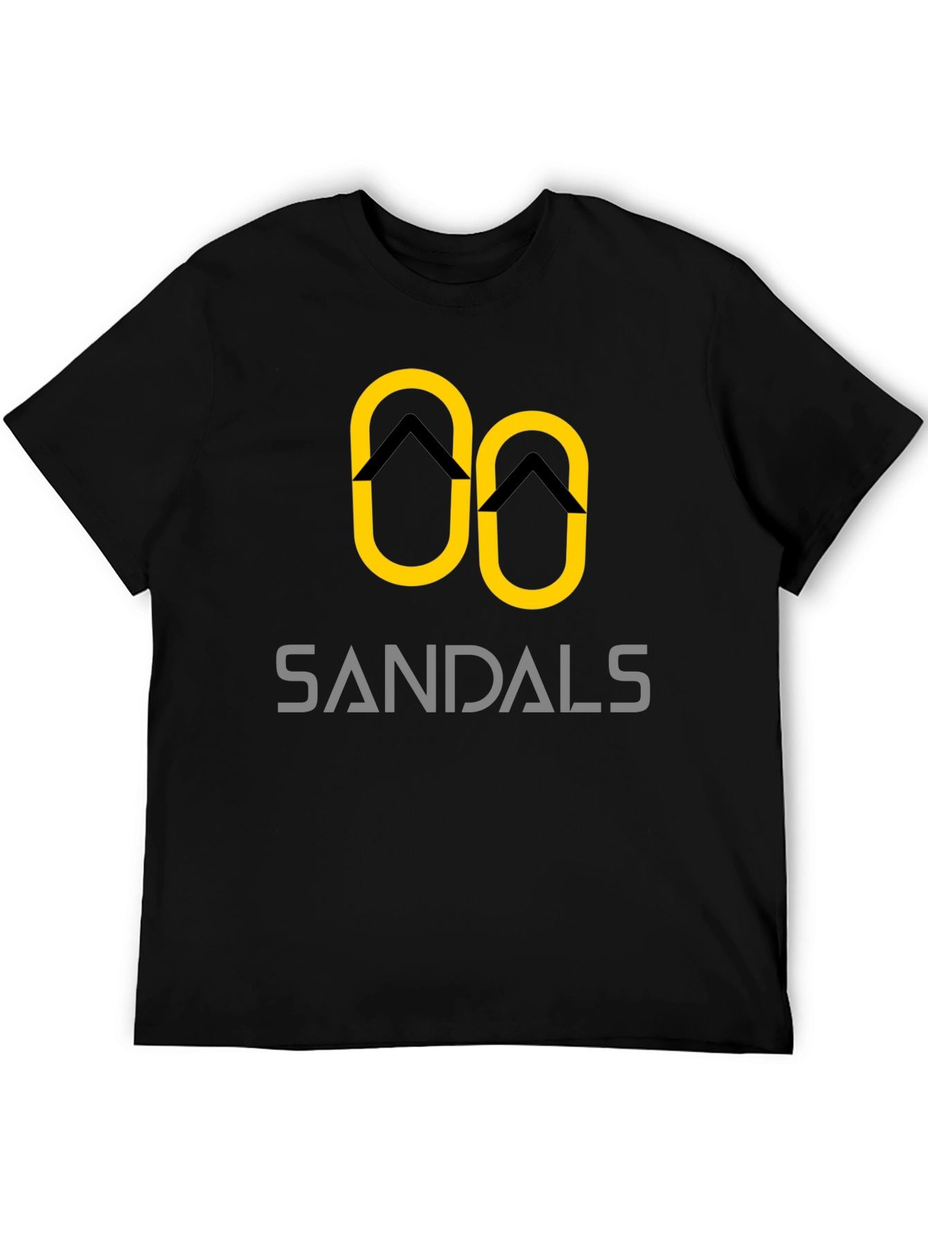 Sandals Graphic Tee - Black Cotton T-Shirt
