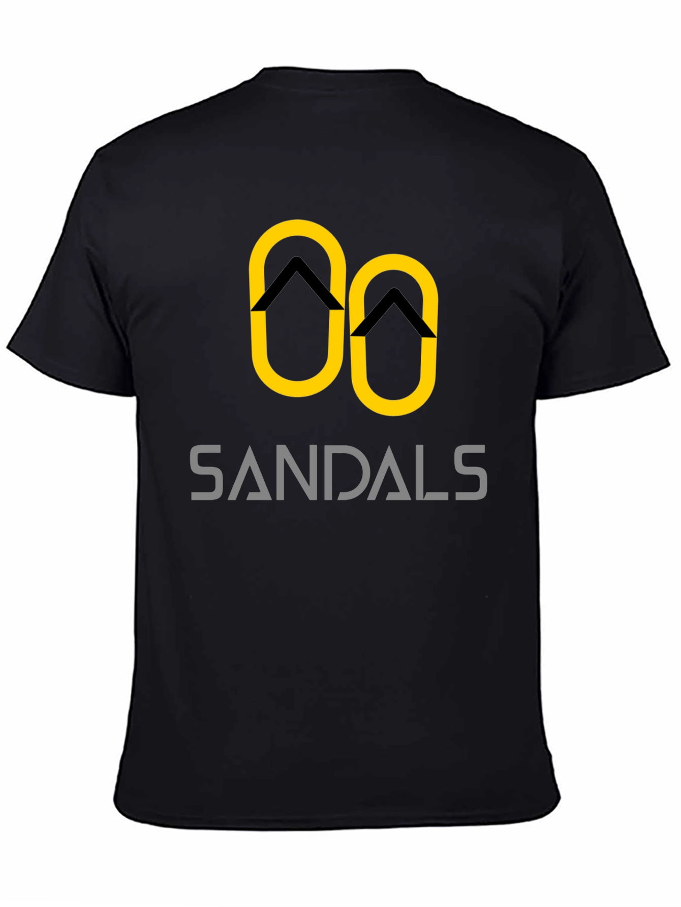 Sandals Graphic Tee - Black Cotton T-Shirt
