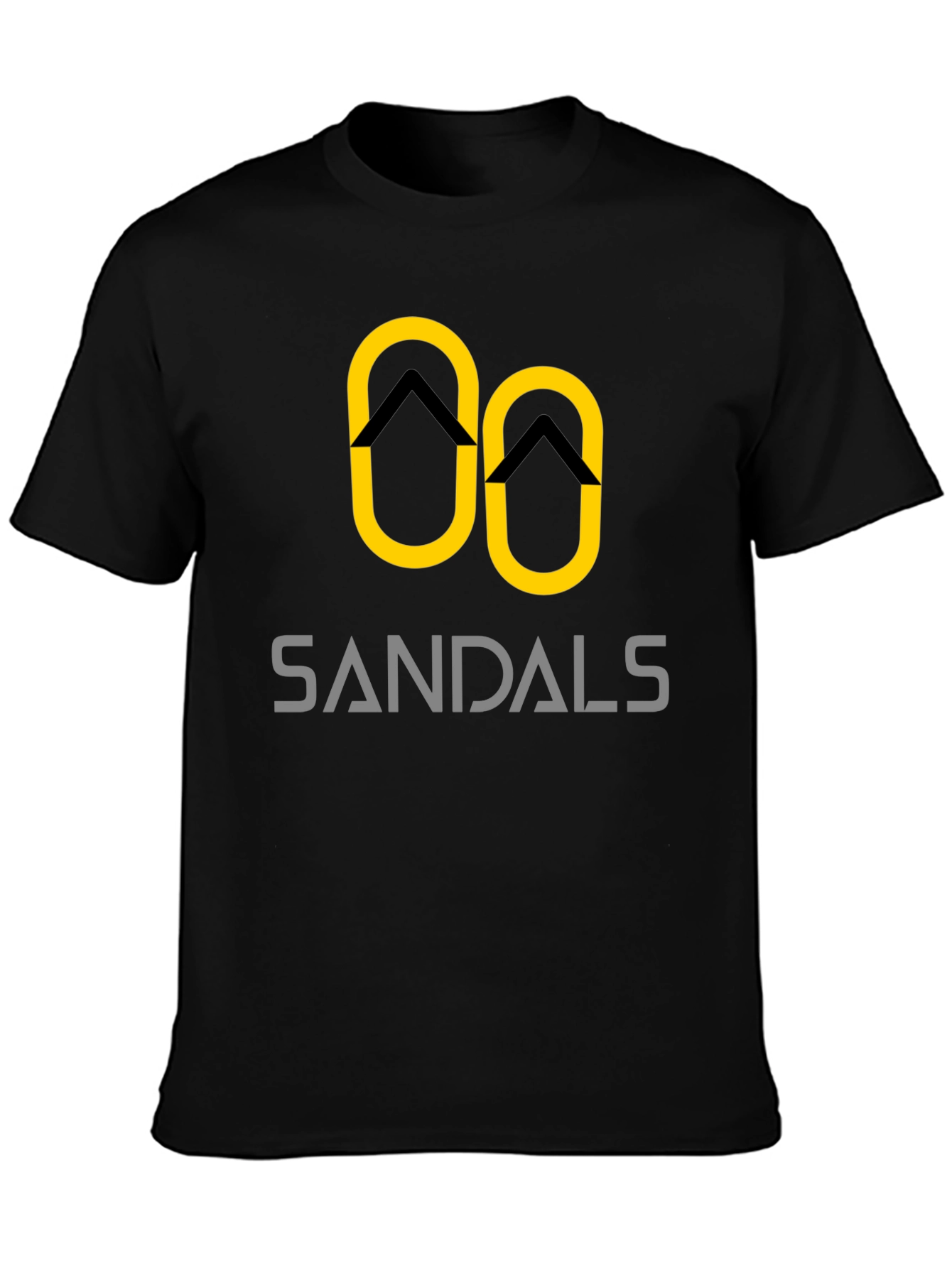 Sandals Graphic Tee - Black Cotton T-Shirt